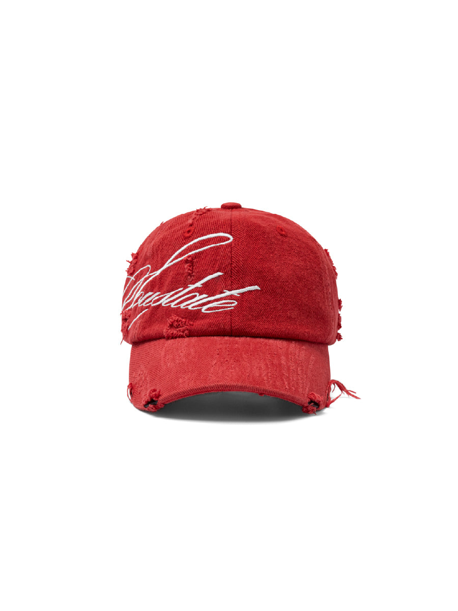 EMBROIDERED DISTRESSED WASHED CAP