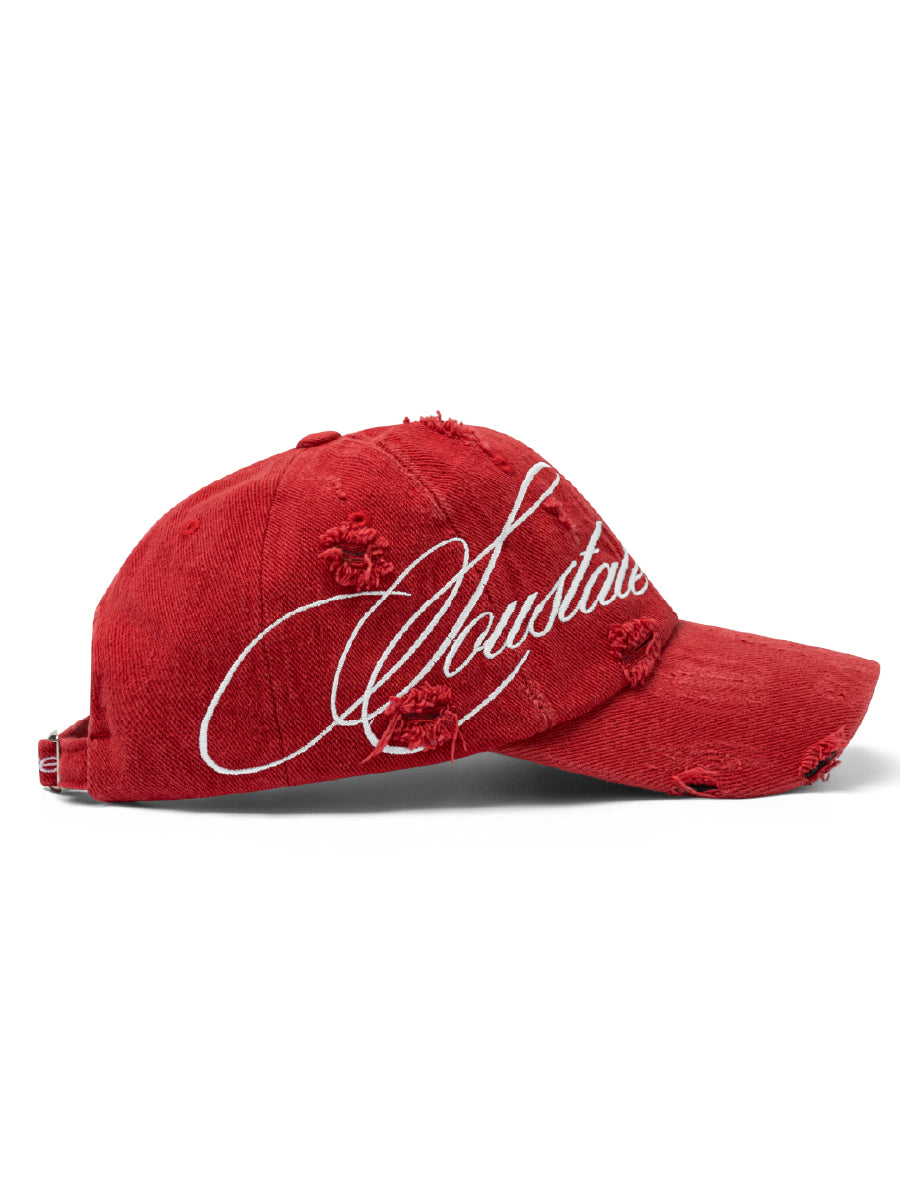 EMBROIDERED DISTRESSED WASHED CAP