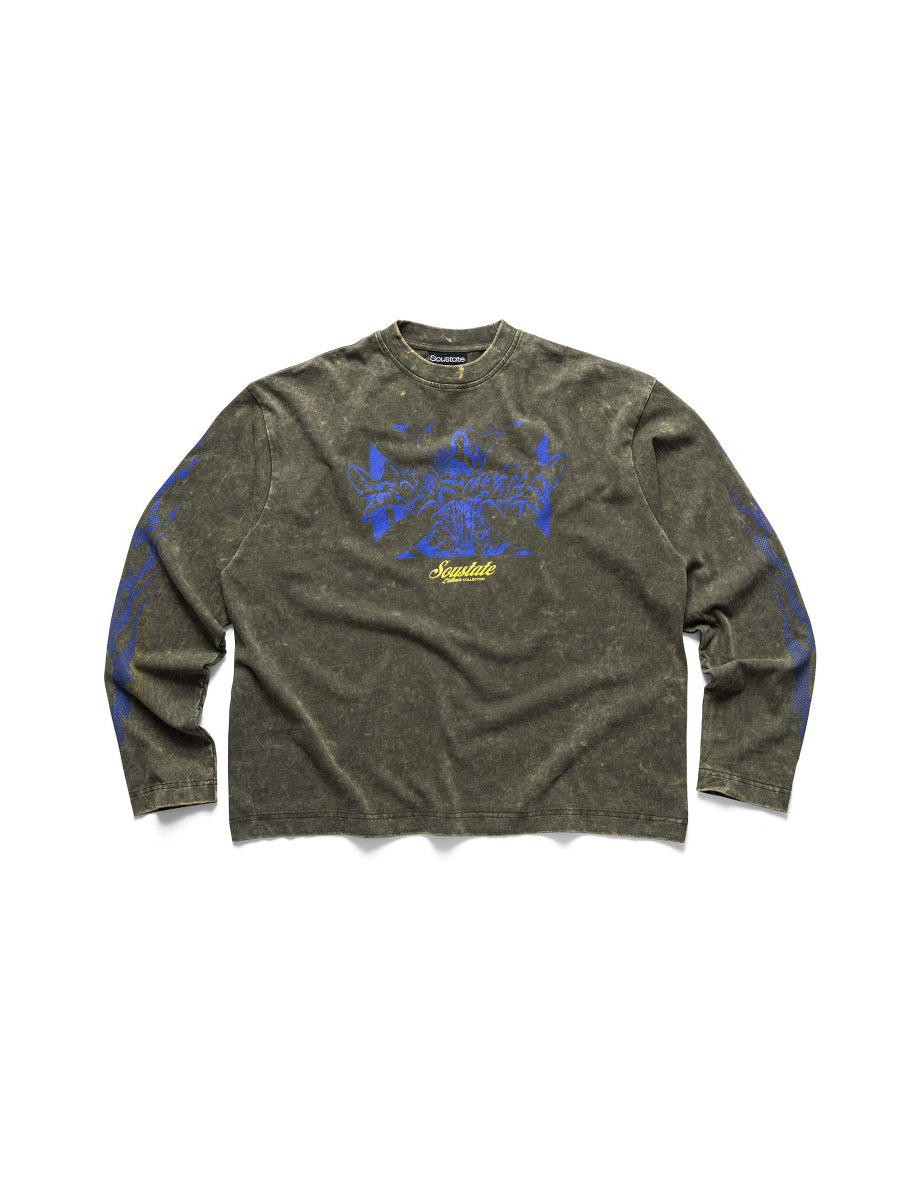 AURA WASHED BIG BOXY LONG-SLEEVE T-SHIRT