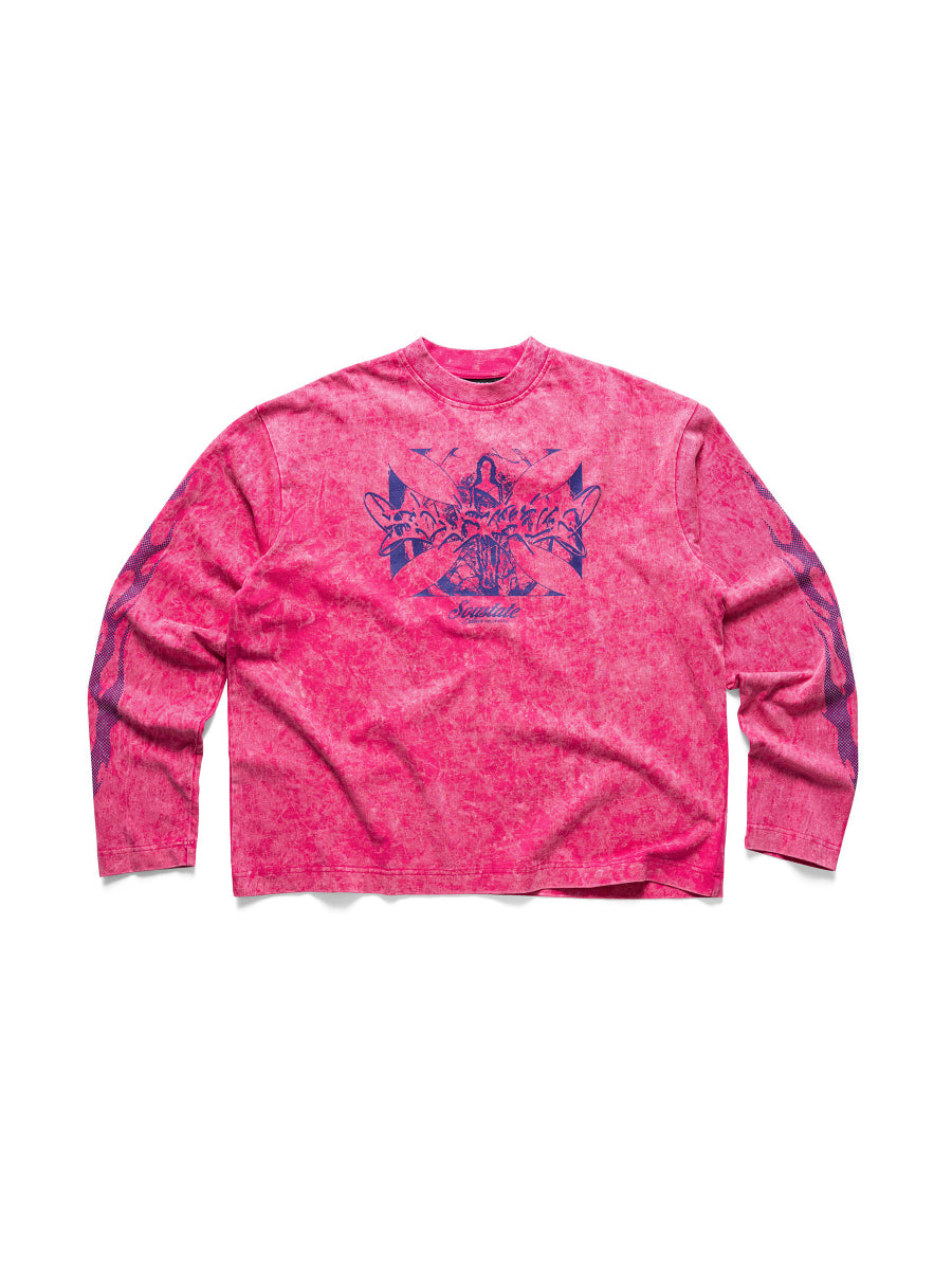AURA WASHED BIG BOXY LONG-SLEEVE T-SHIRT