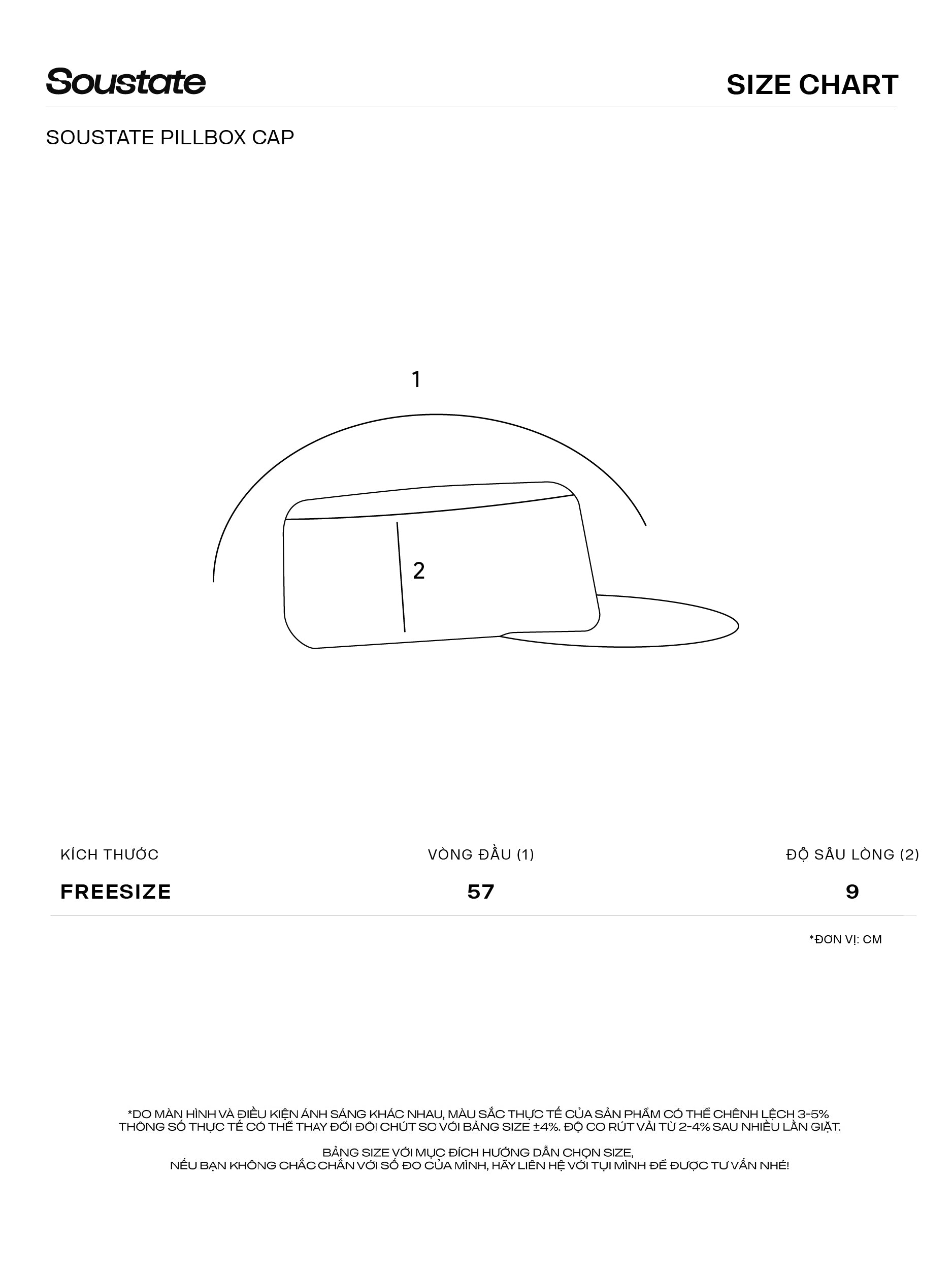 SOUSTATE PILLBOX CAP