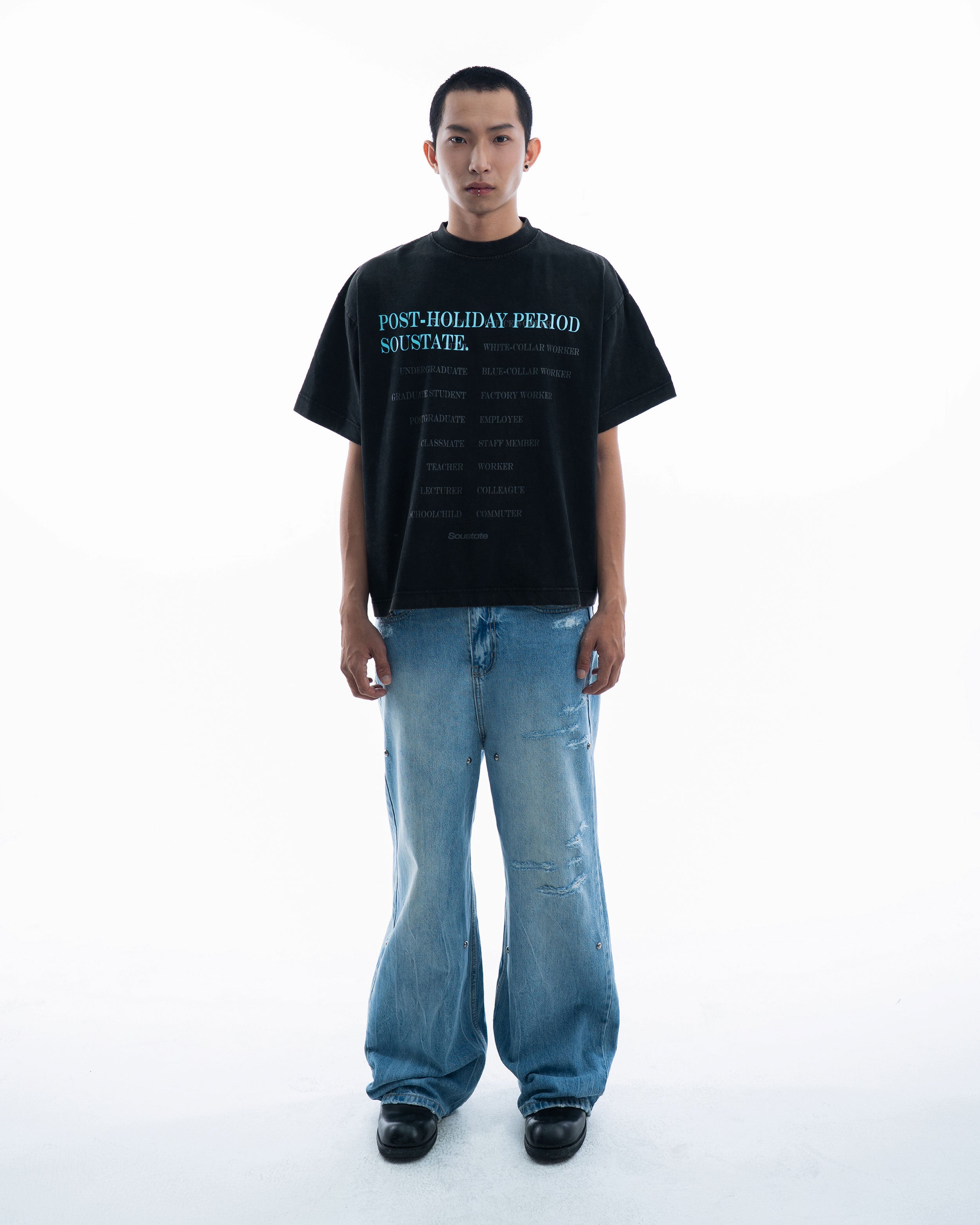 "HOLIDAY" WASHED BIG BOXY T-SHIRT