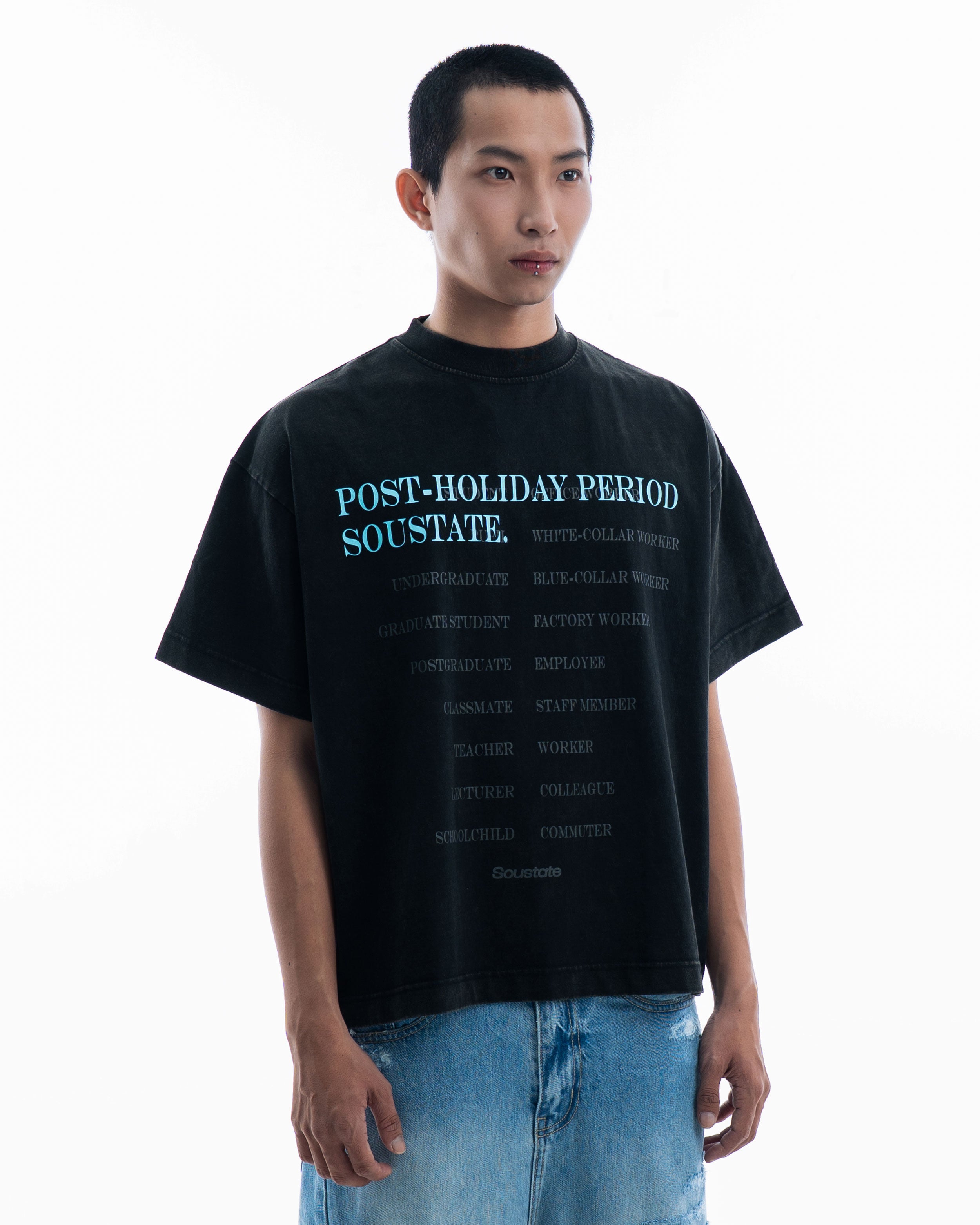 "HOLIDAY" WASHED BIG BOXY T-SHIRT