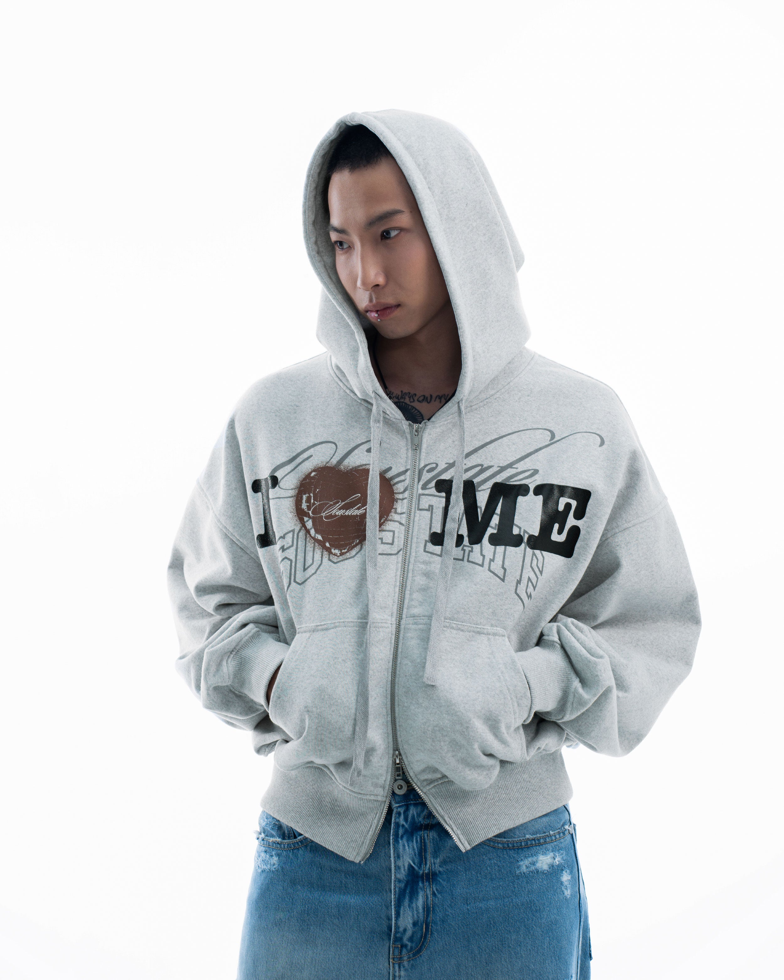 "I LOVE ME" BOXY HOODIE