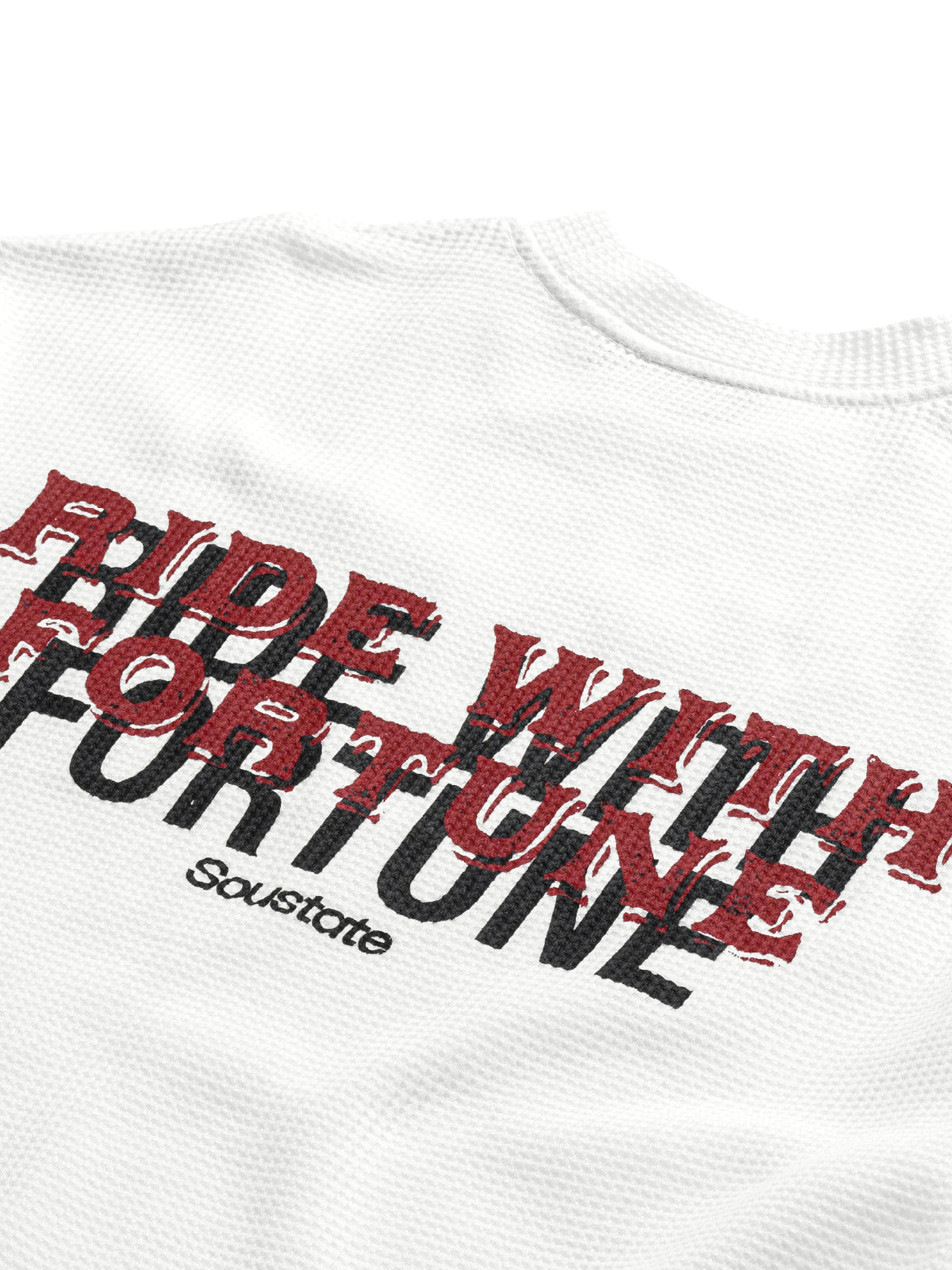 RIDE WITH FORTUNE WAFFLE LONG SLEEVES ĐEN