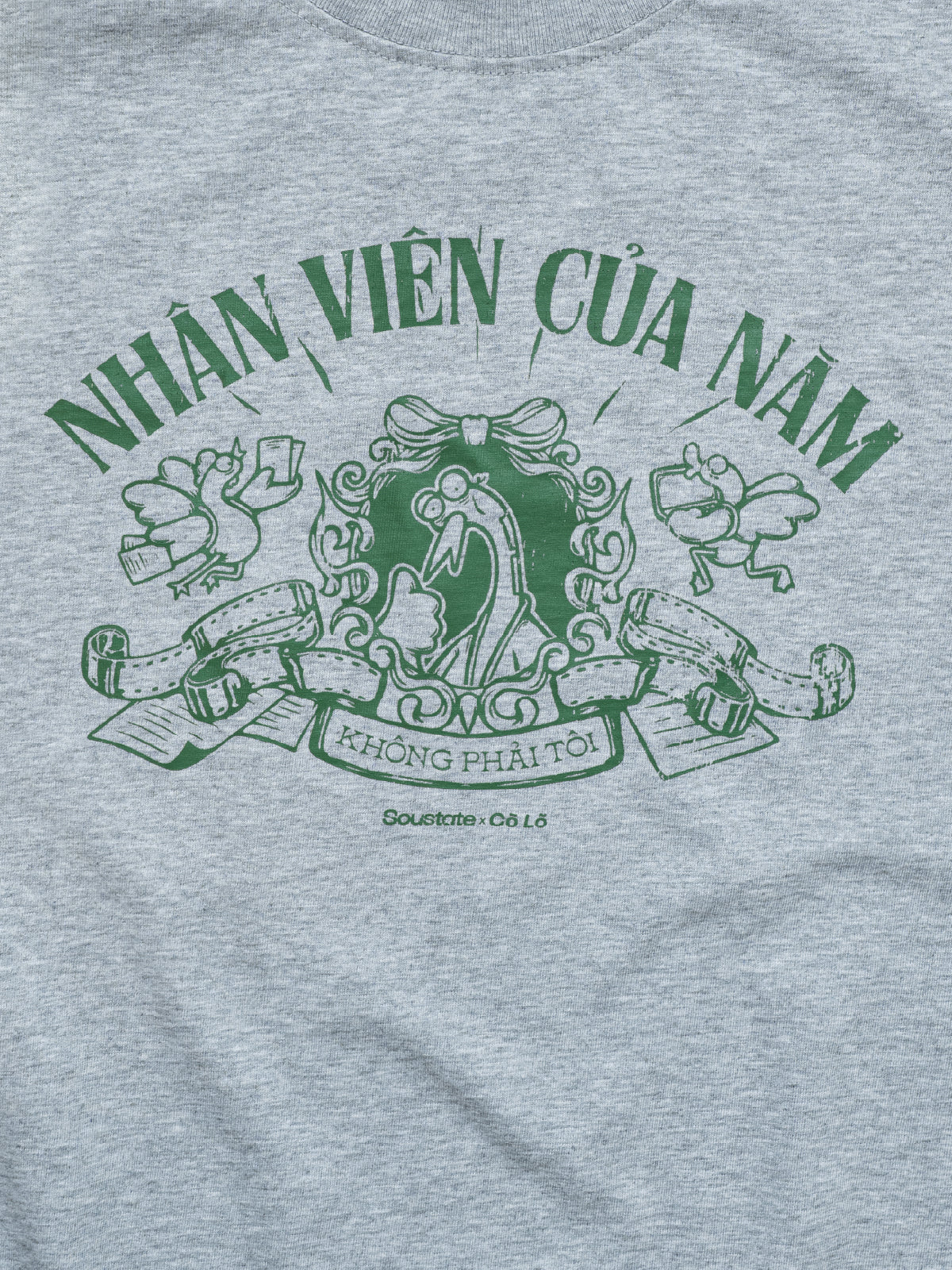 CÒ LÕ "NHÂN VIÊN CỦA NĂM" BIG BOXY T-SHIRT ĐEN/XÁM