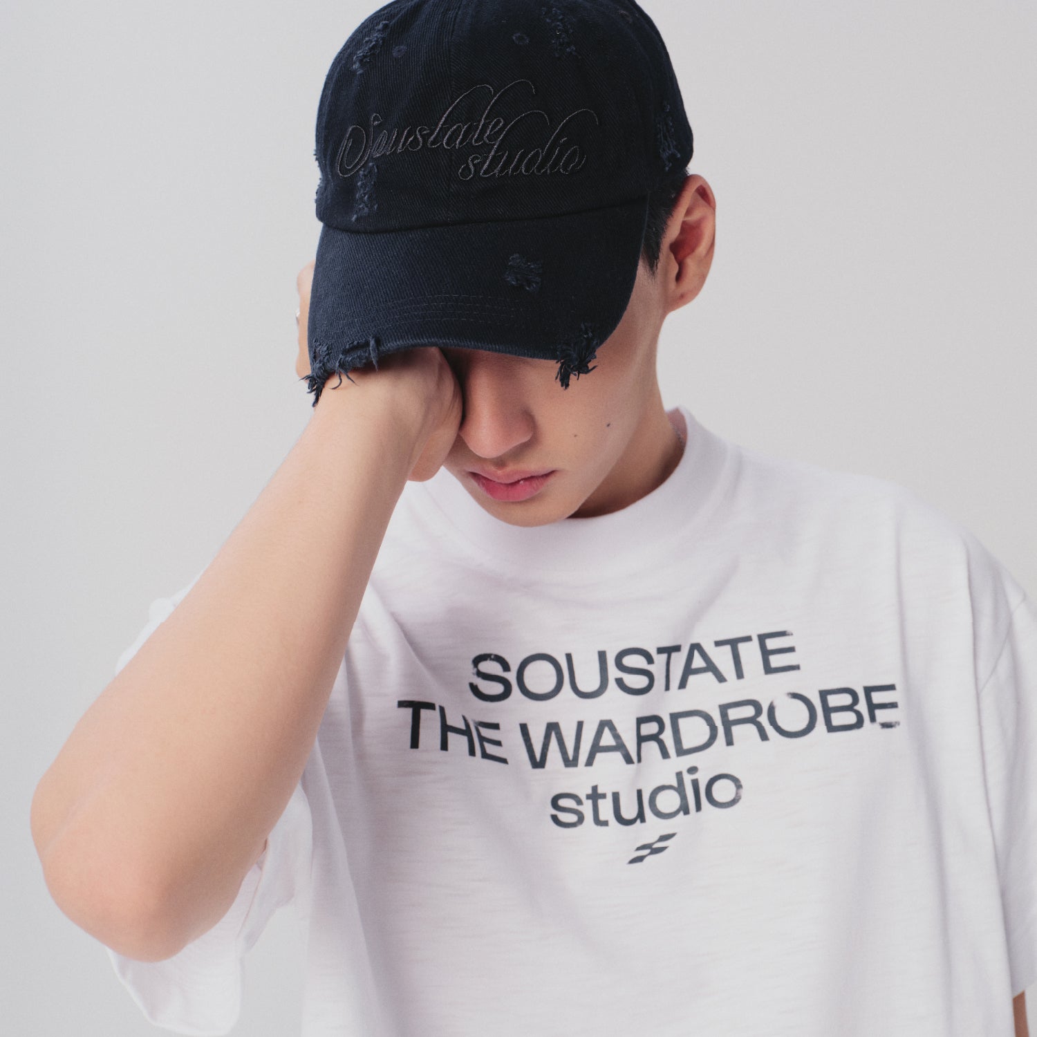 NÓN/MŨ WASHED DENIM THÊU LOGO "SOUSTATE STUDIO"