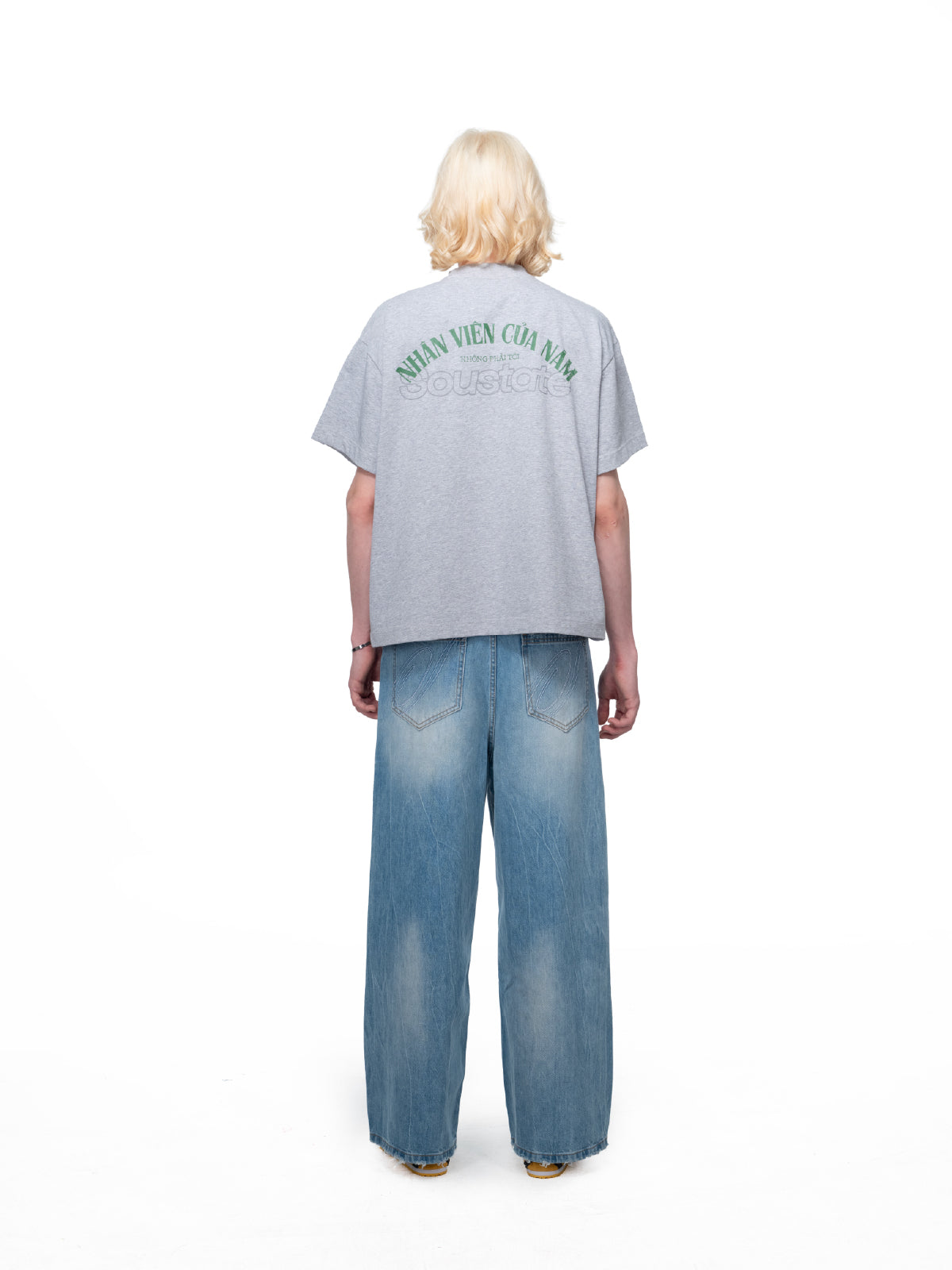 CÒ LÕ "NHÂN VIÊN CỦA NĂM" BIG BOXY T-SHIRT ĐEN/XÁM