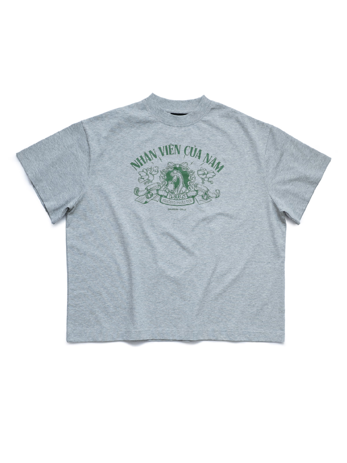 CÒ LÕ "NHÂN VIÊN CỦA NĂM" BIG BOXY T-SHIRT ĐEN/XÁM