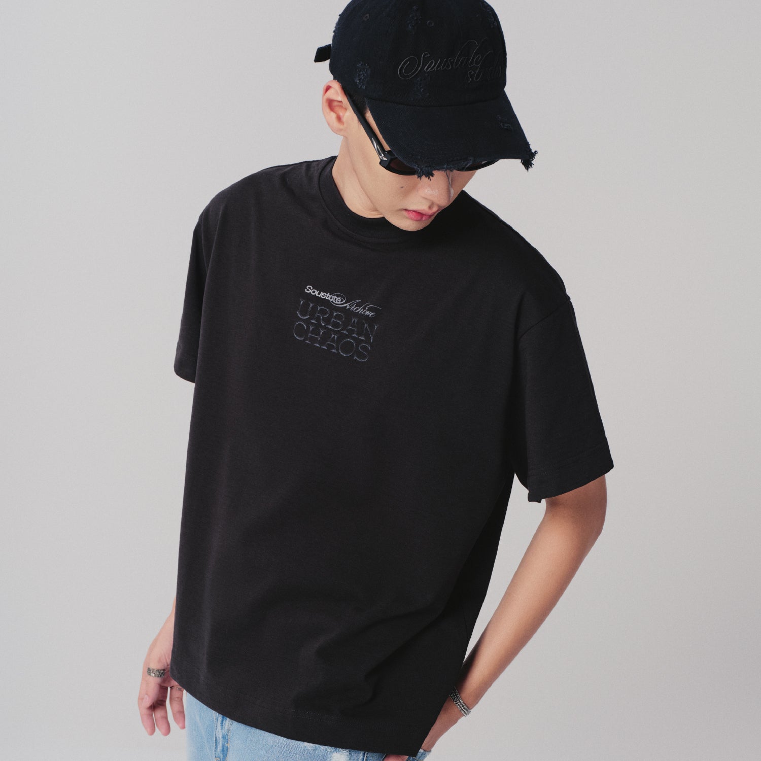 NÓN/MŨ WASHED DENIM THÊU LOGO "SOUSTATE STUDIO"