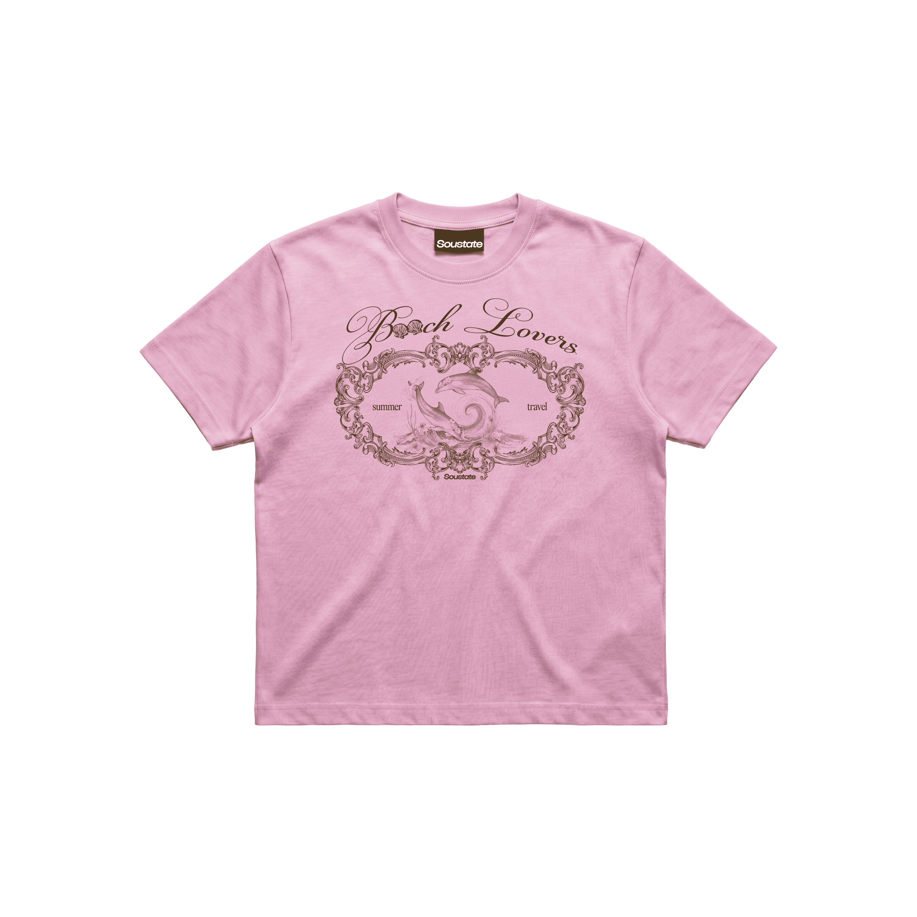 Áo Thun Beach Lovers Tee Regular T-Shirt Hồng