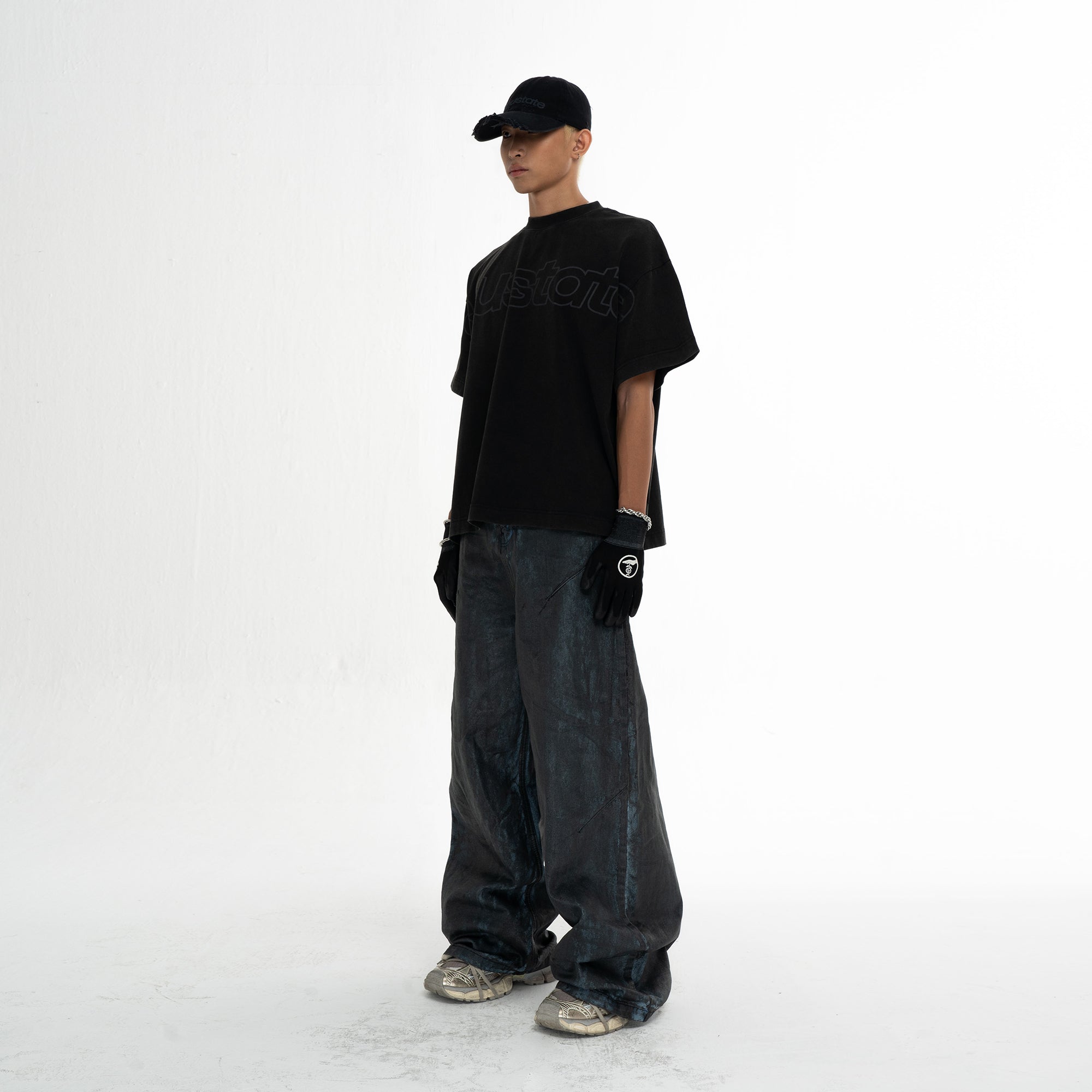 SS LOGO WASHED BIG BOXY T-SHIRT