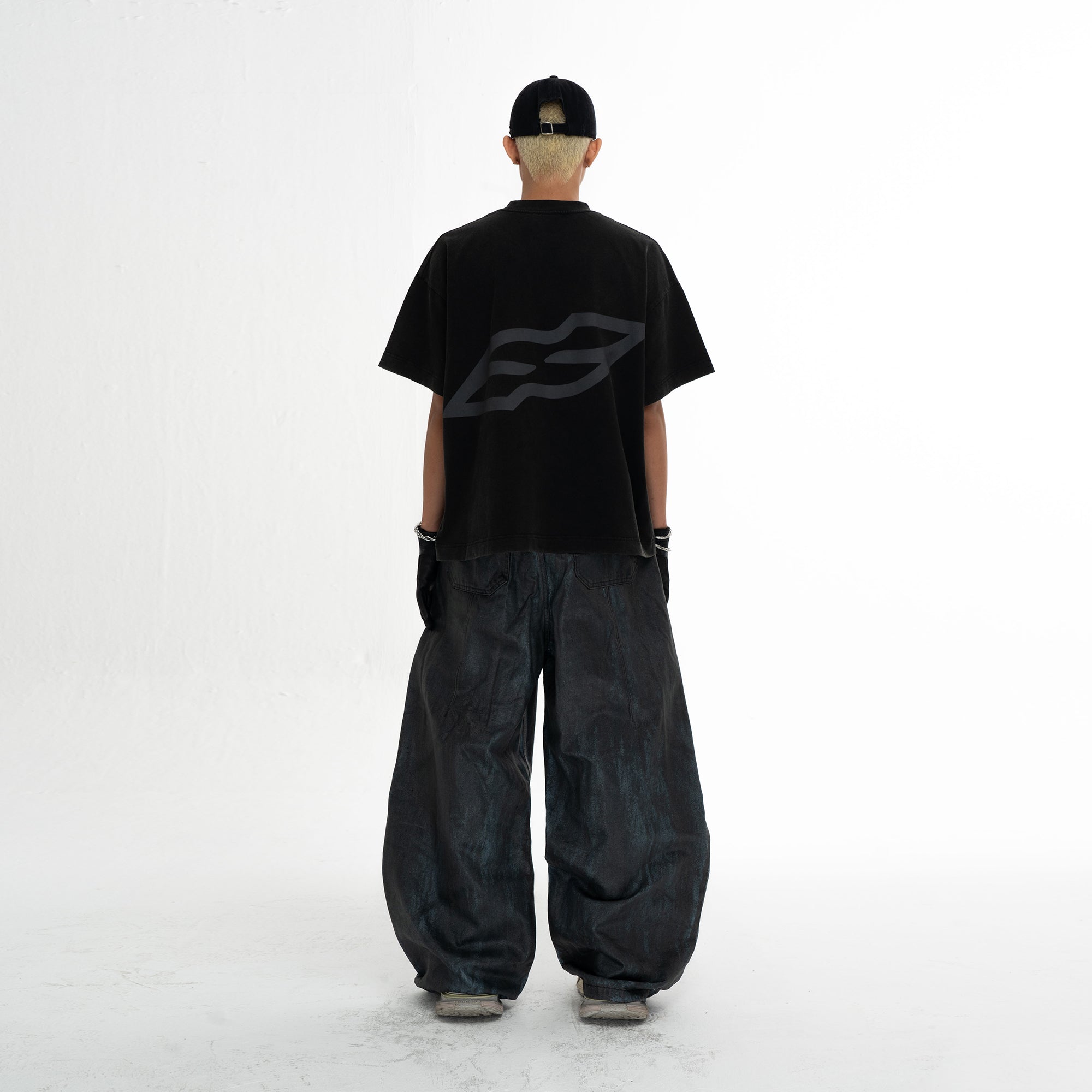 SS LOGO WASHED BIG BOXY T-SHIRT