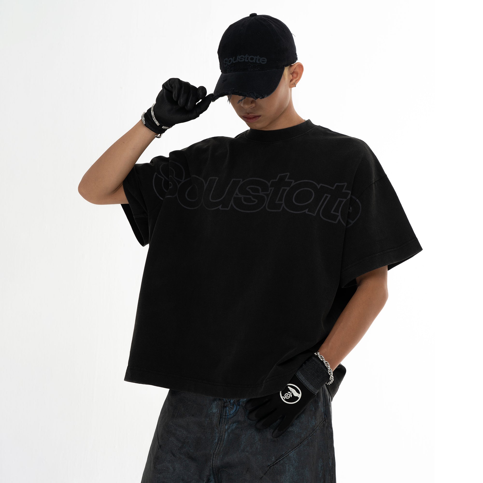 SS LOGO WASHED BIG BOXY T-SHIRT