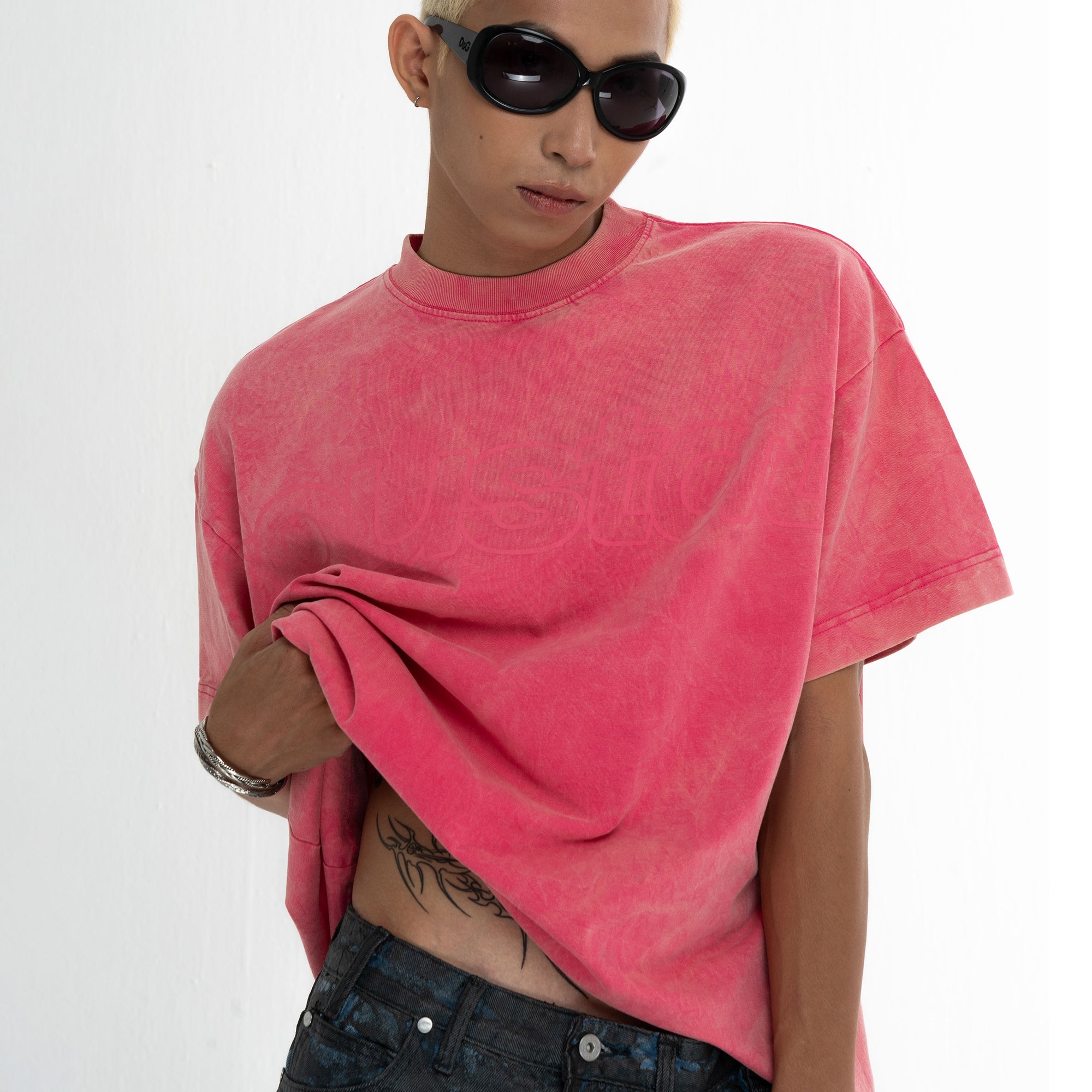 SS LOGO WASHED BIG BOXY T-SHIRT