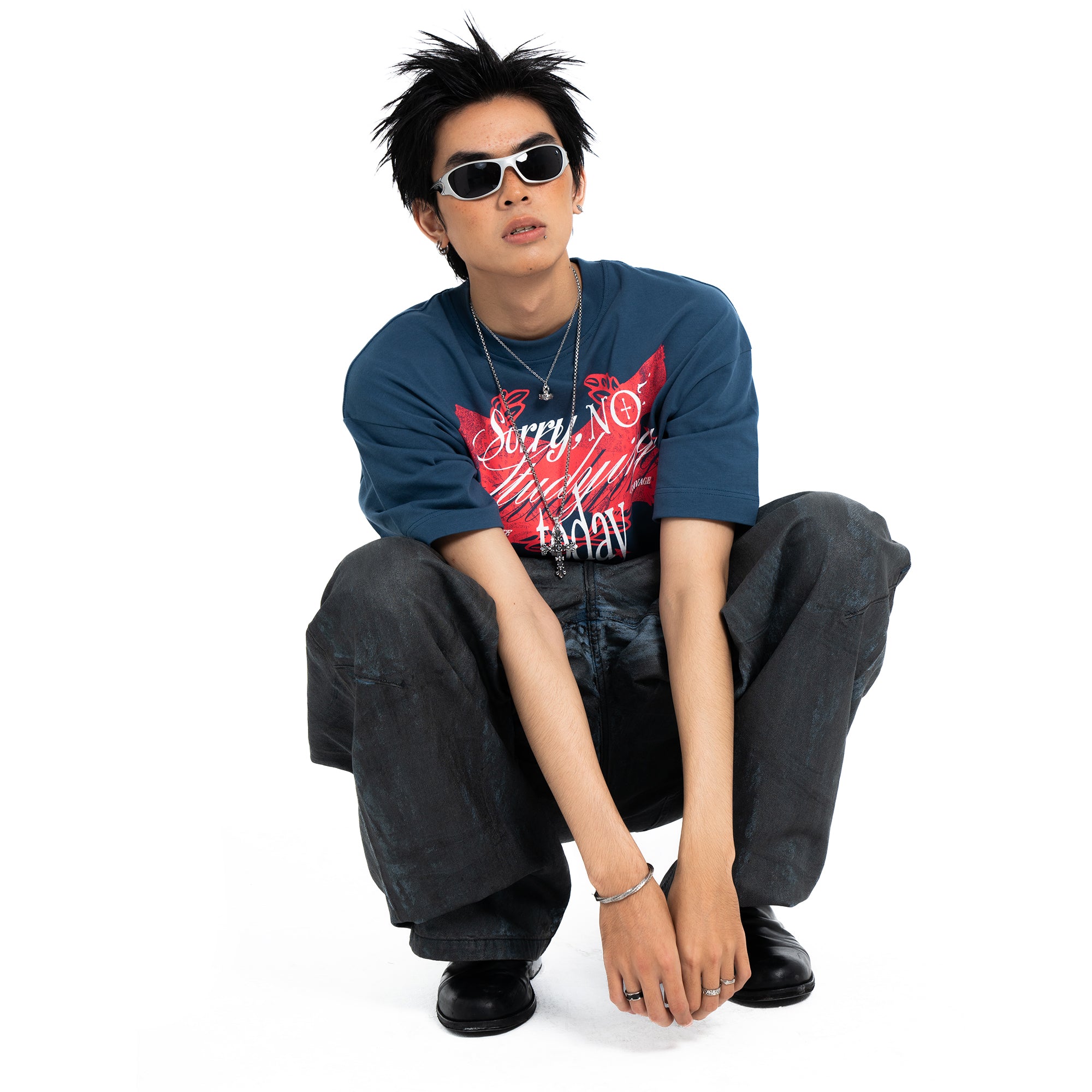 NOT STUDYING REVERSIBLE BIG BOXY T-SHIRT