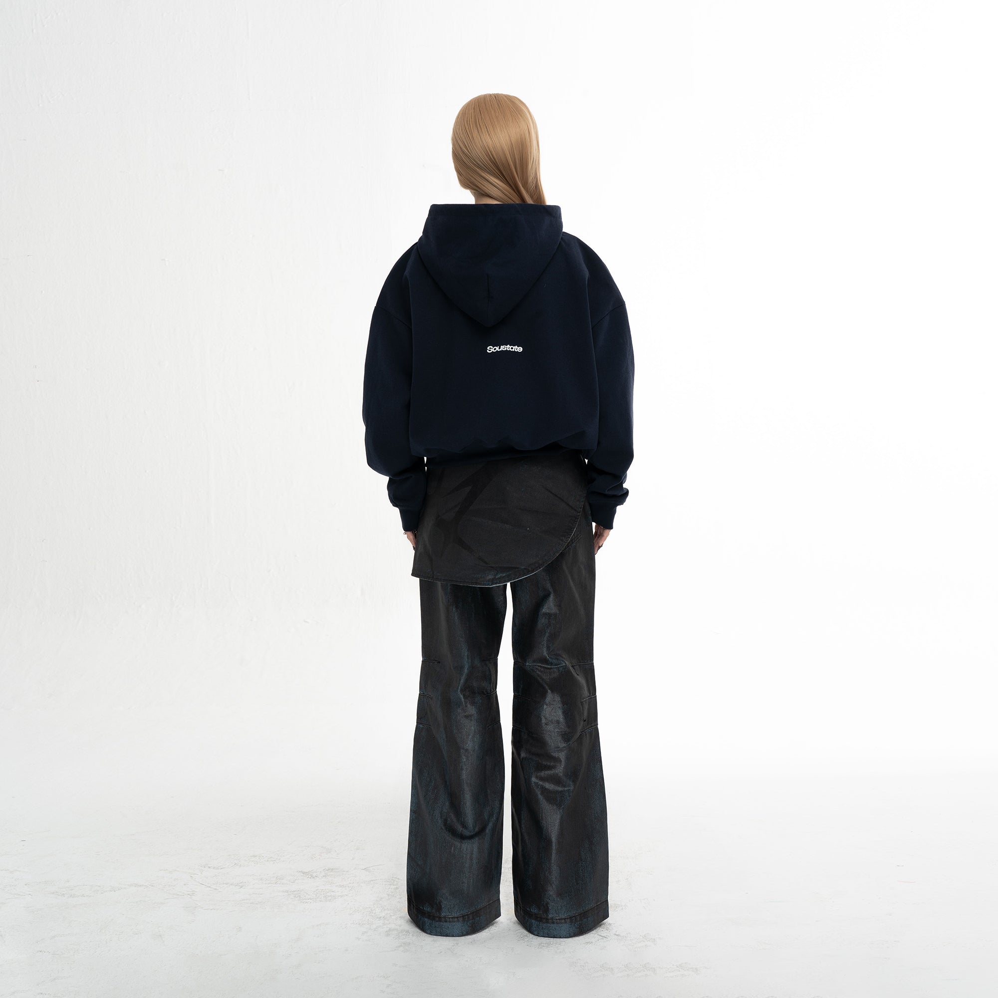 SS EMBROIDERED BOXY FIT ZIP - UP HOODIE