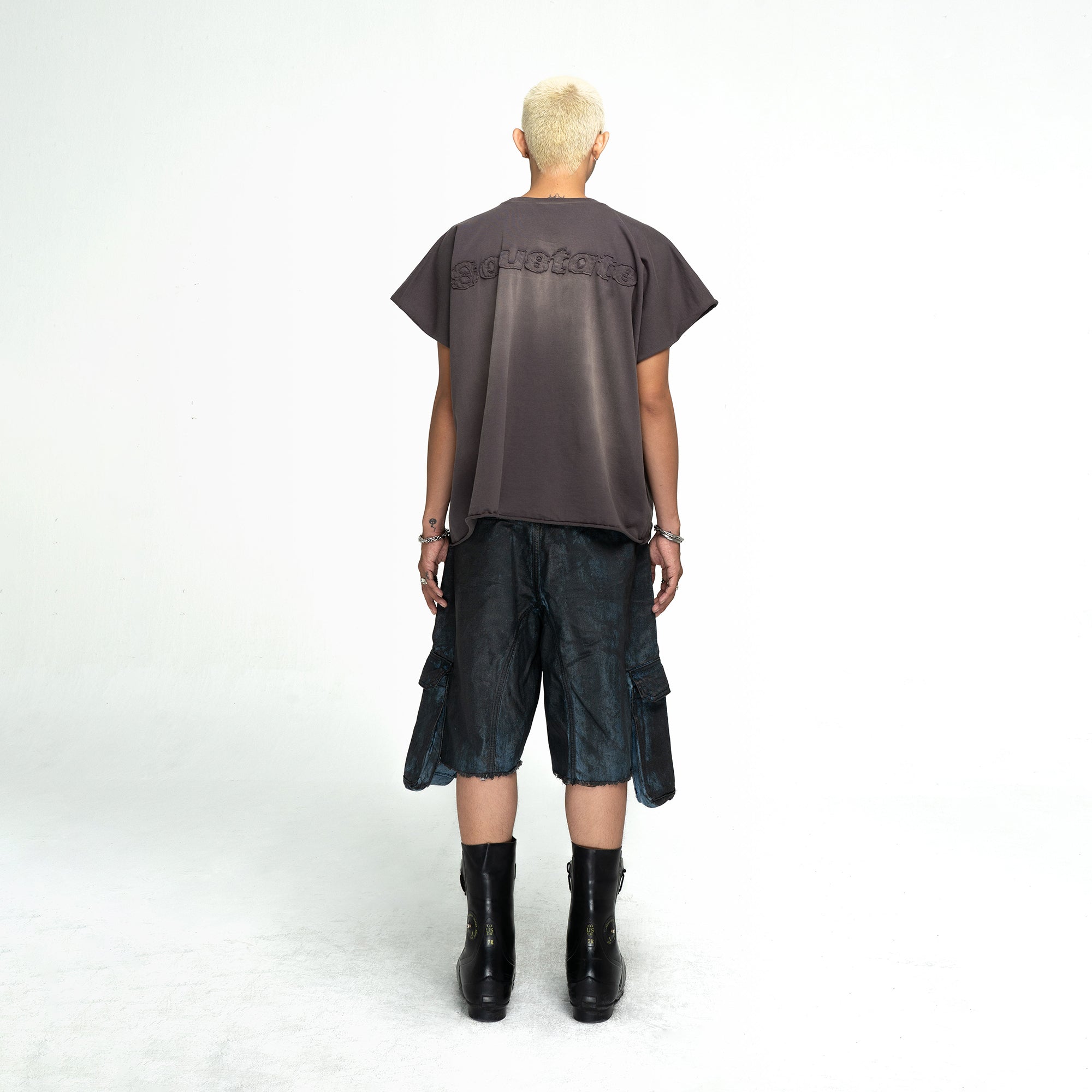 WASHED SLEEVELESS T-SHIRT