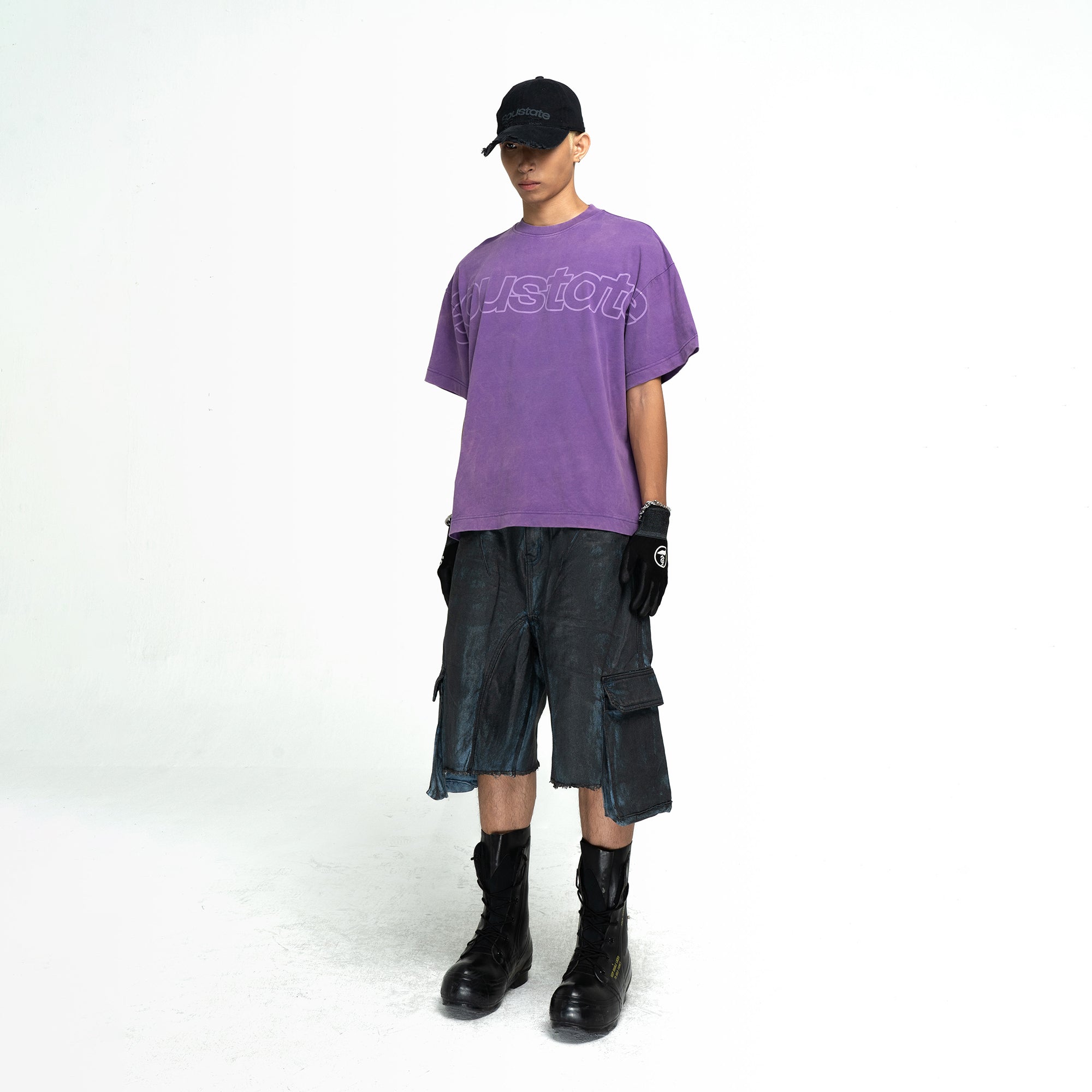 SS LOGO WASHED BIG BOXY T-SHIRT