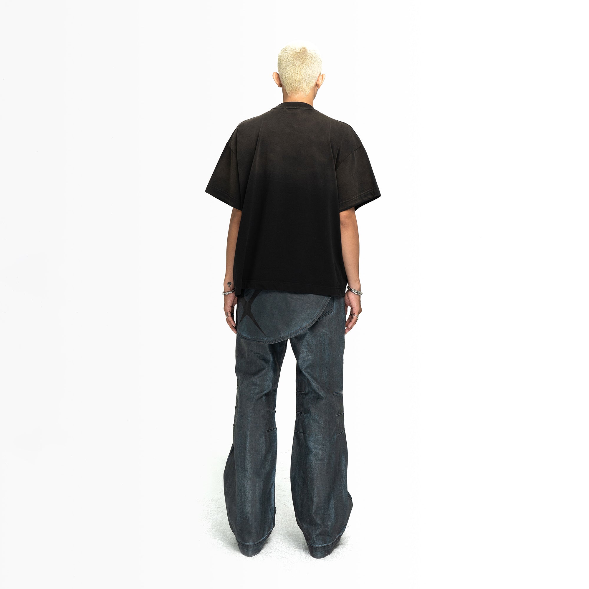 ABSTRACT TYPO WASHED BIG BOXY T-SHIRT
