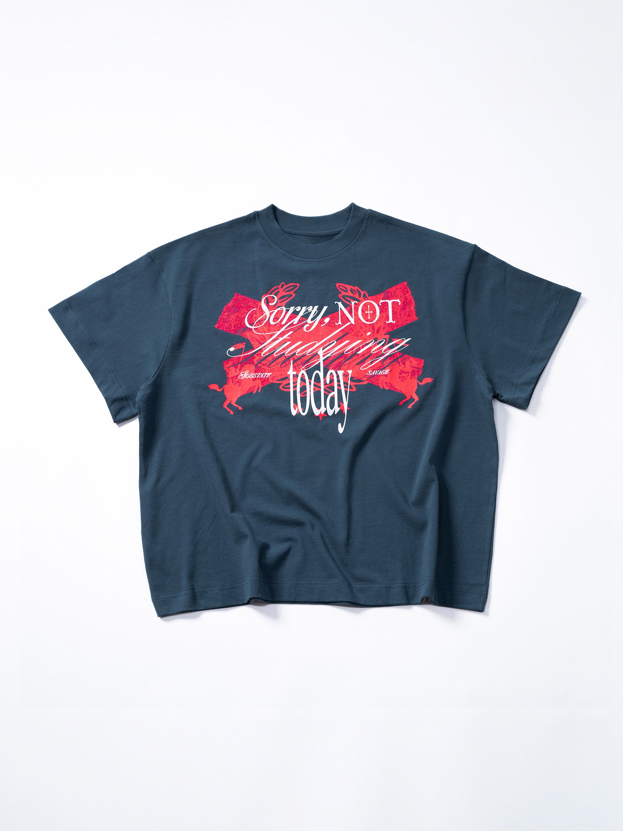 NOT STUDYING REVERSIBLE BIG BOXY T-SHIRT