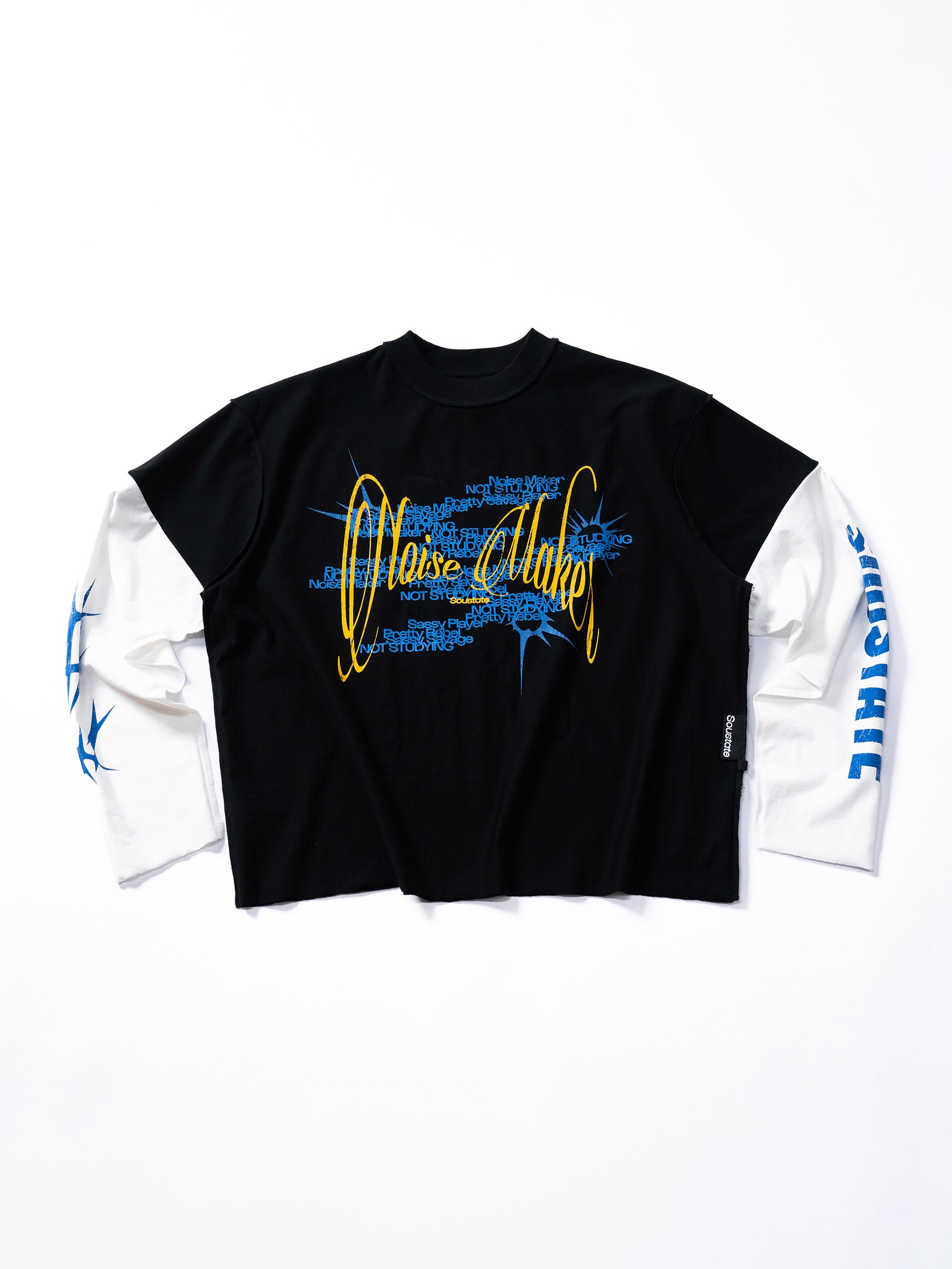 COLLEGE/NOISE MAKER LONG-SLEEVES REVERSIBLE BIG BOXY T-SHIRT