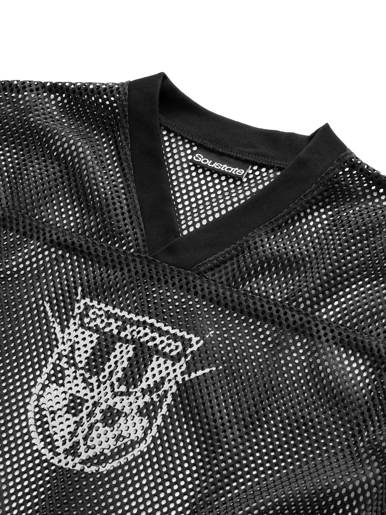 MESH JERSEY BOXY LONG SLEEVE T-SHIRT