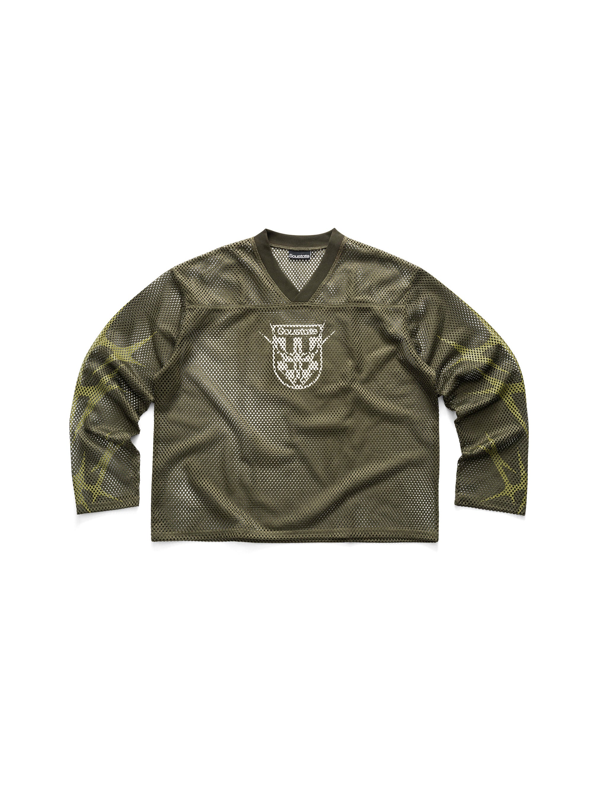 MESH JERSEY BOXY LONG SLEEVE T-SHIRT