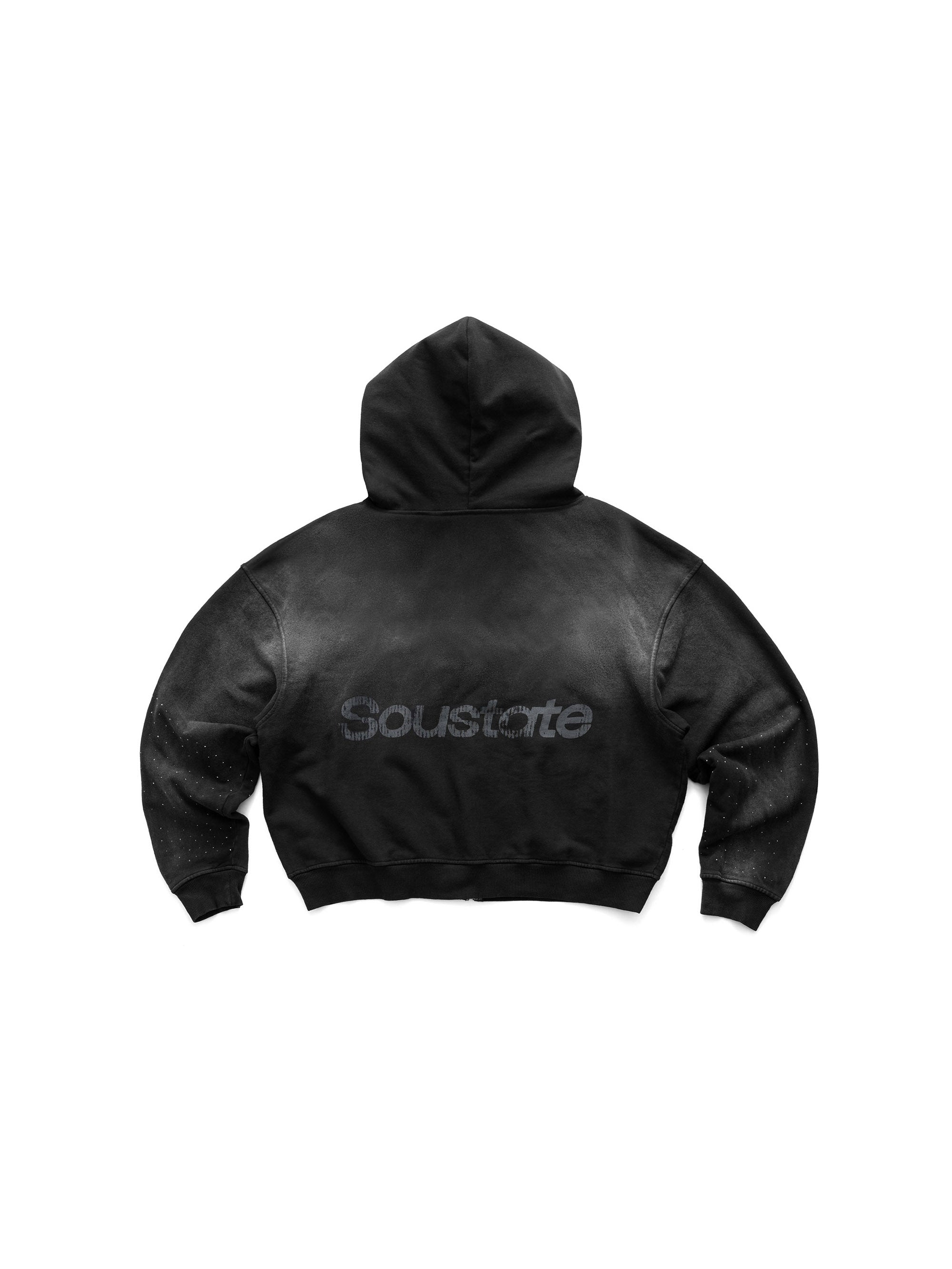 STELLAR STAR WASHED BOXY ZIP - UP HOODIE