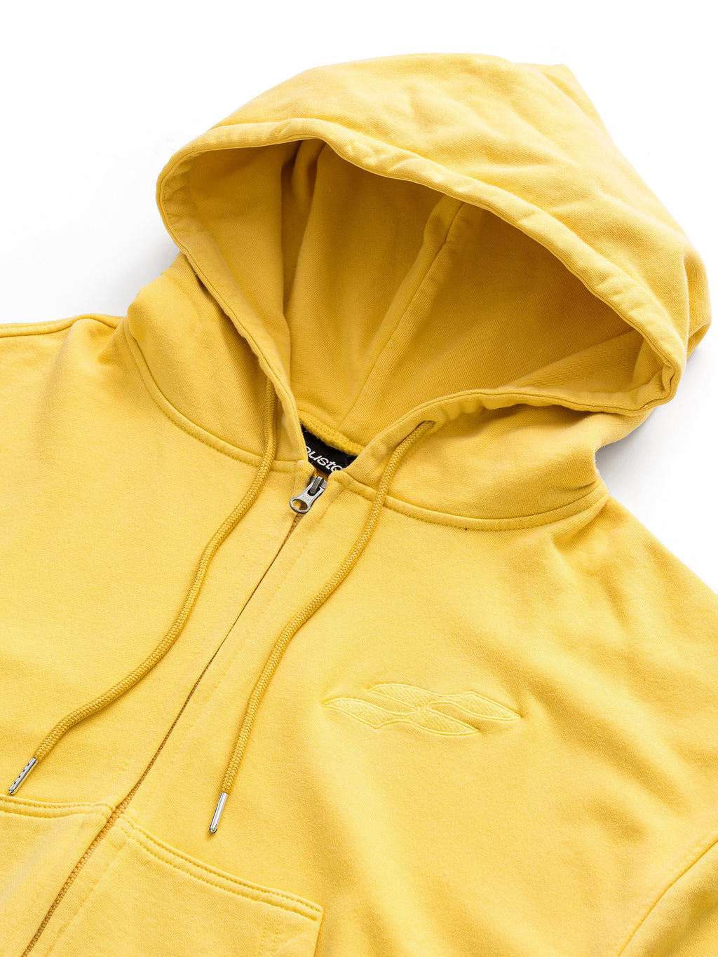 SS LOGO WASHED BOXY FIT ZIP-UP HOODIE
