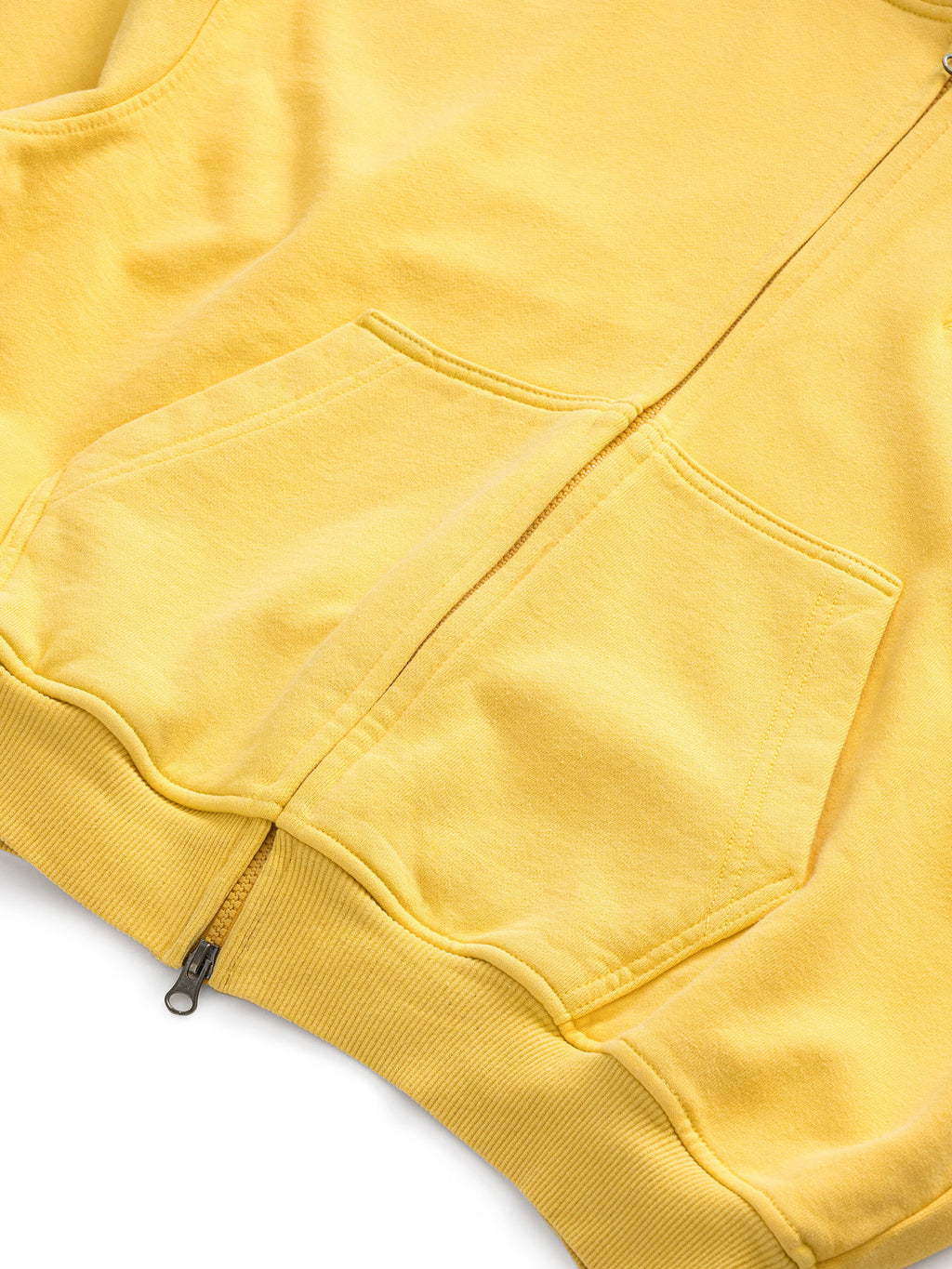SS LOGO WASHED BOXY FIT ZIP-UP HOODIE