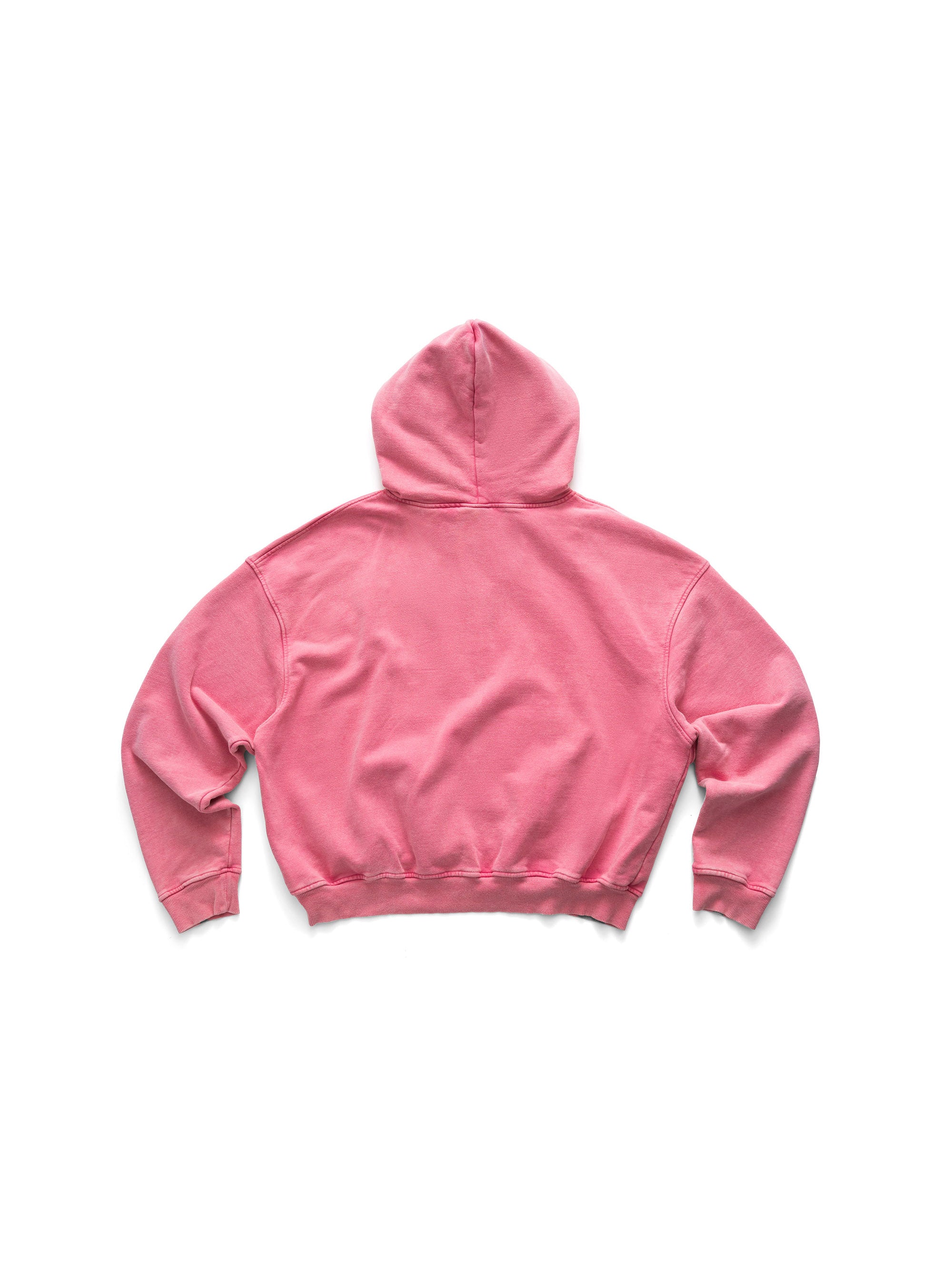 SS LOGO WASHED BOXY FIT ZIP-UP HOODIE