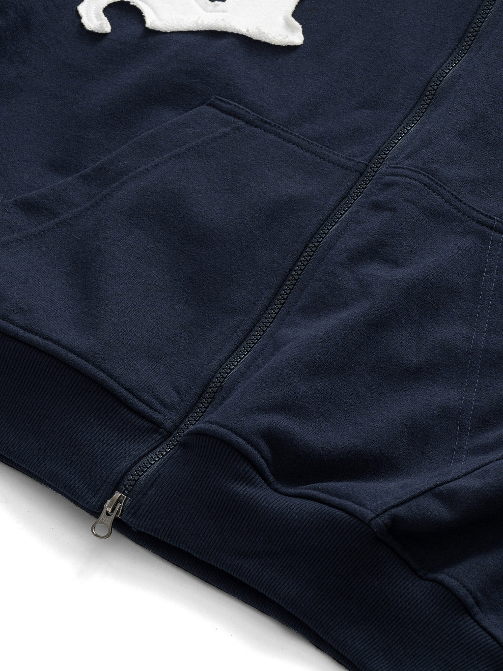 SS EMBROIDERED BOXY FIT ZIP - UP HOODIE