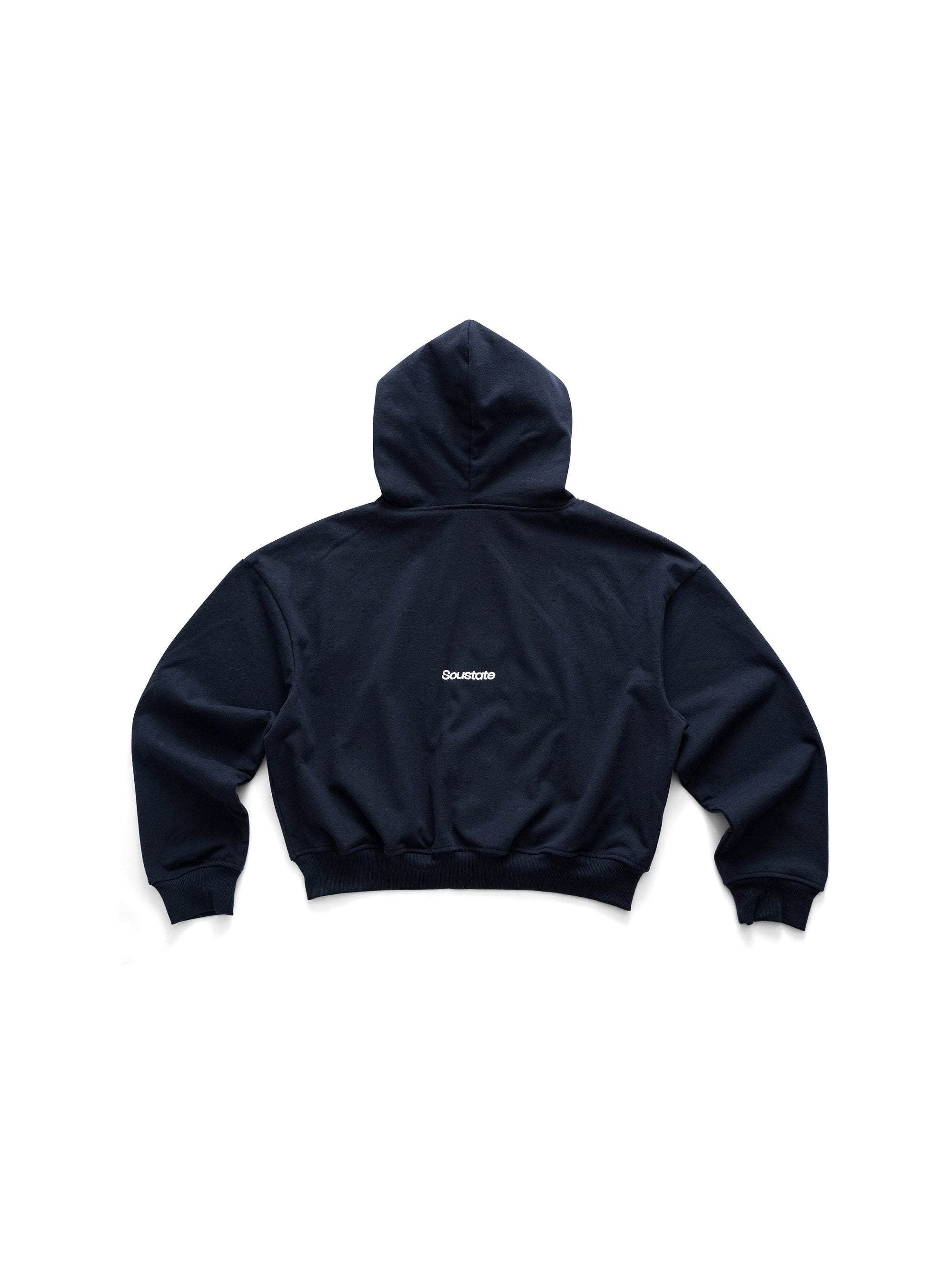 SS EMBROIDERED BOXY FIT ZIP - UP HOODIE
