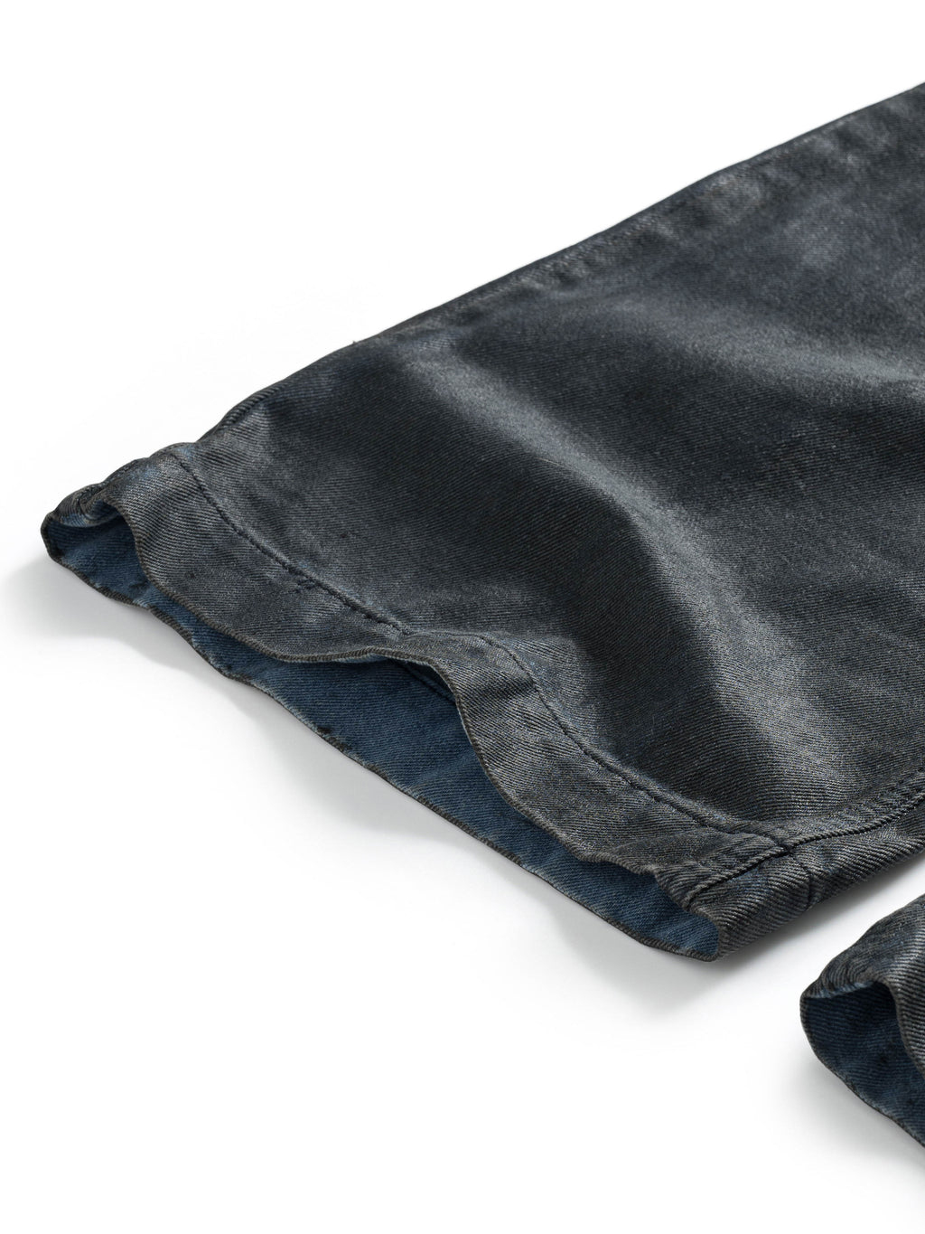 LAYERED FLARE COATED JEANS