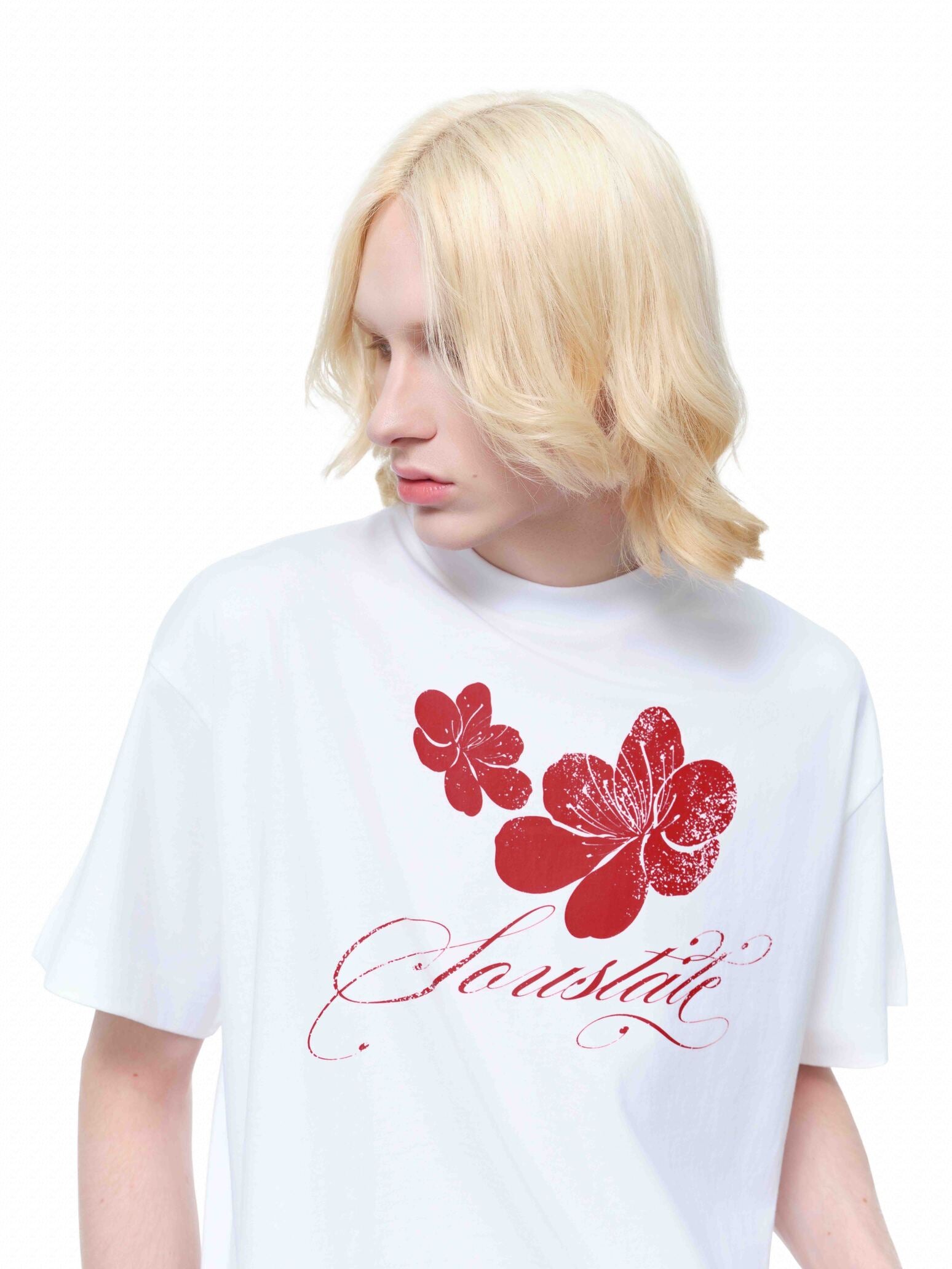 BLOOM BIG BOXY T-SHIRT ĐỎ/TRẮNG