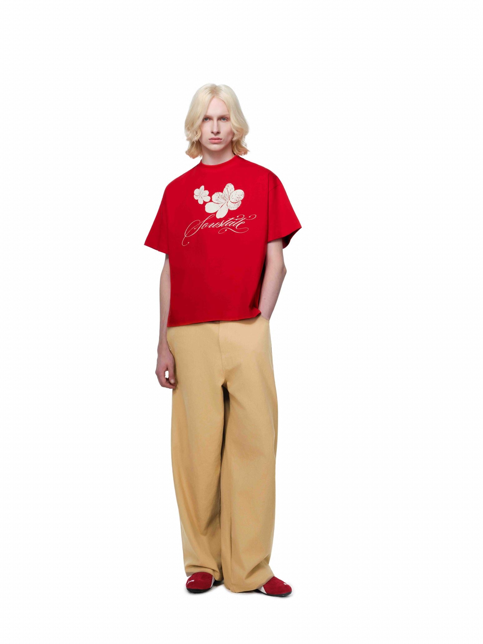 BLOOM BIG BOXY T-SHIRT ĐỎ/TRẮNG