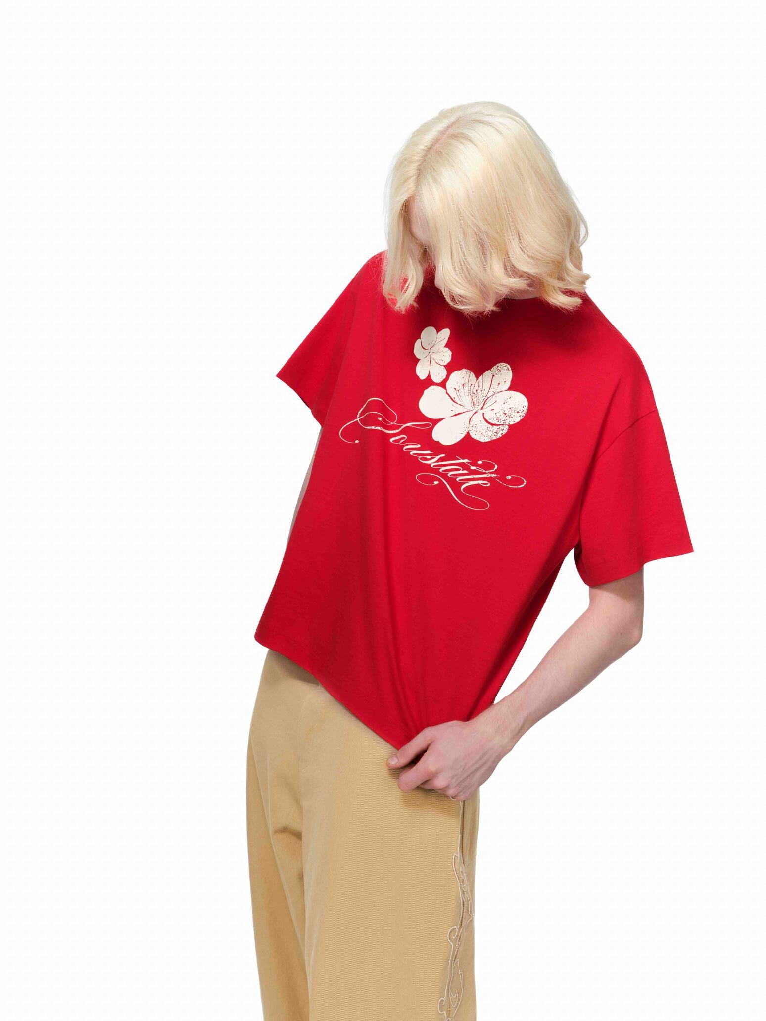 BLOOM BIG BOXY T-SHIRT ĐỎ/TRẮNG