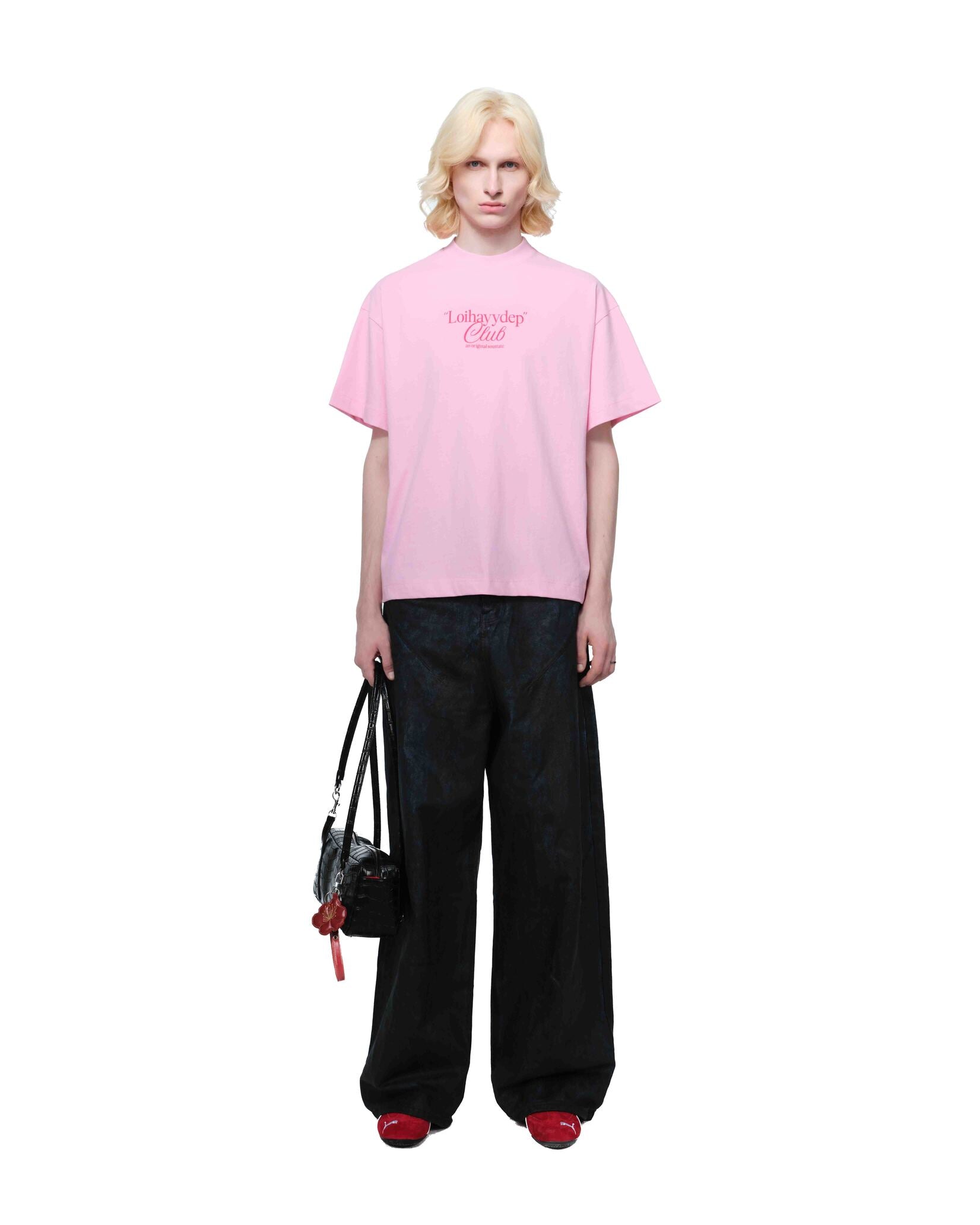 LOIHAYYDEP BIG BOXY T-SHIRT XÁM TIÊU/HỒNG