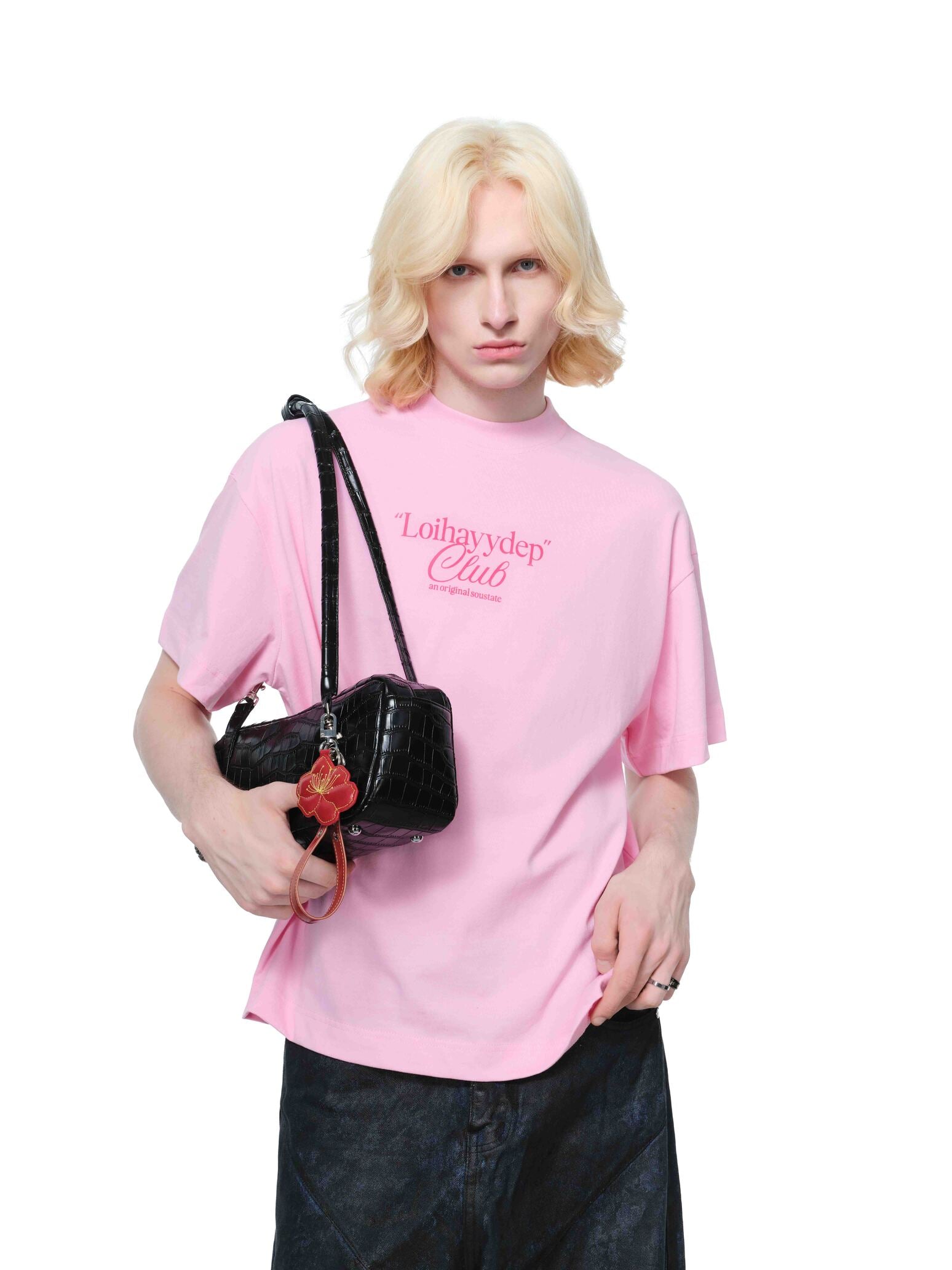 LOIHAYYDEP BIG BOXY T-SHIRT XÁM TIÊU/HỒNG