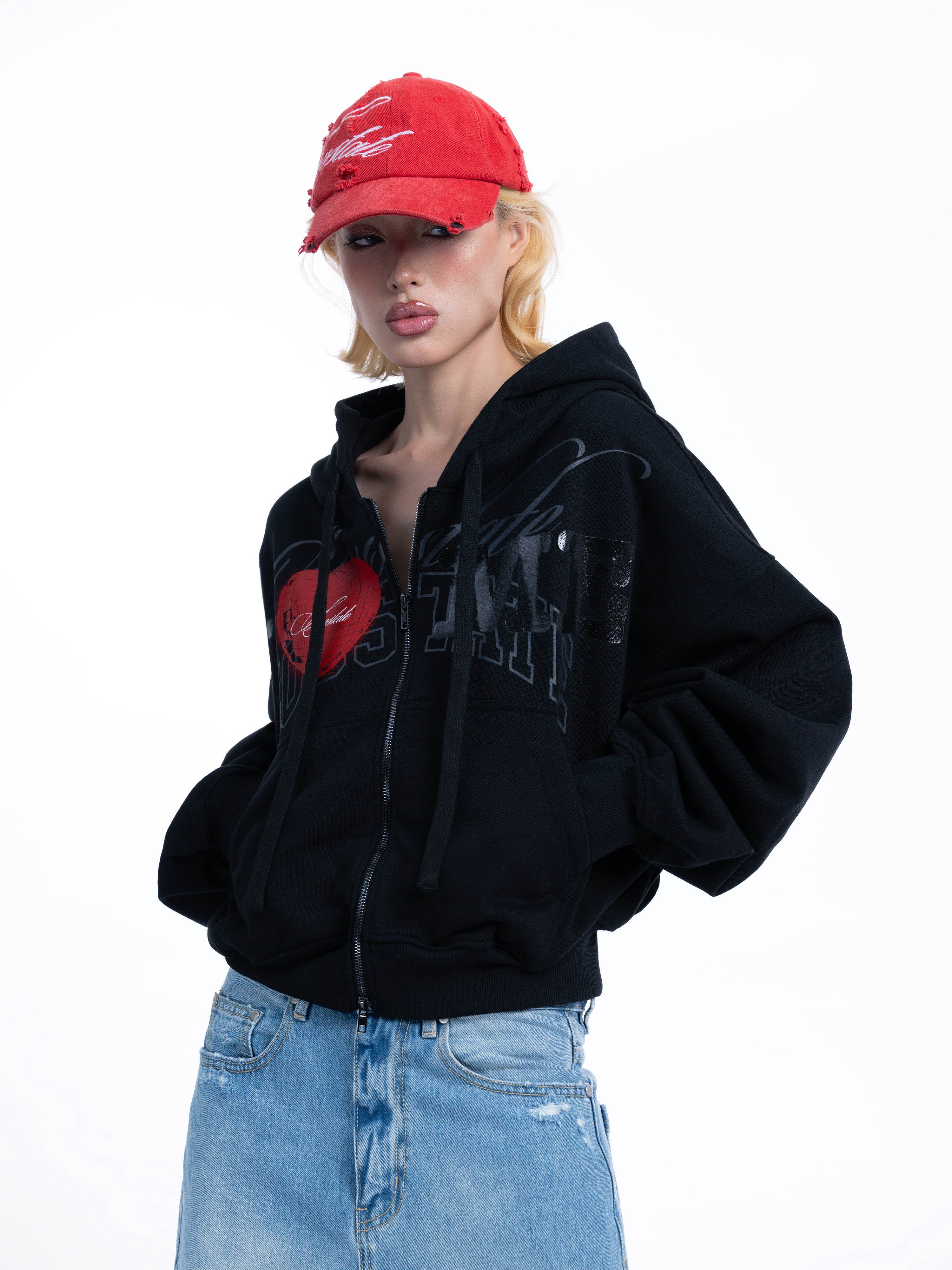 EMBROIDERED DISTRESSED WASHED CAP