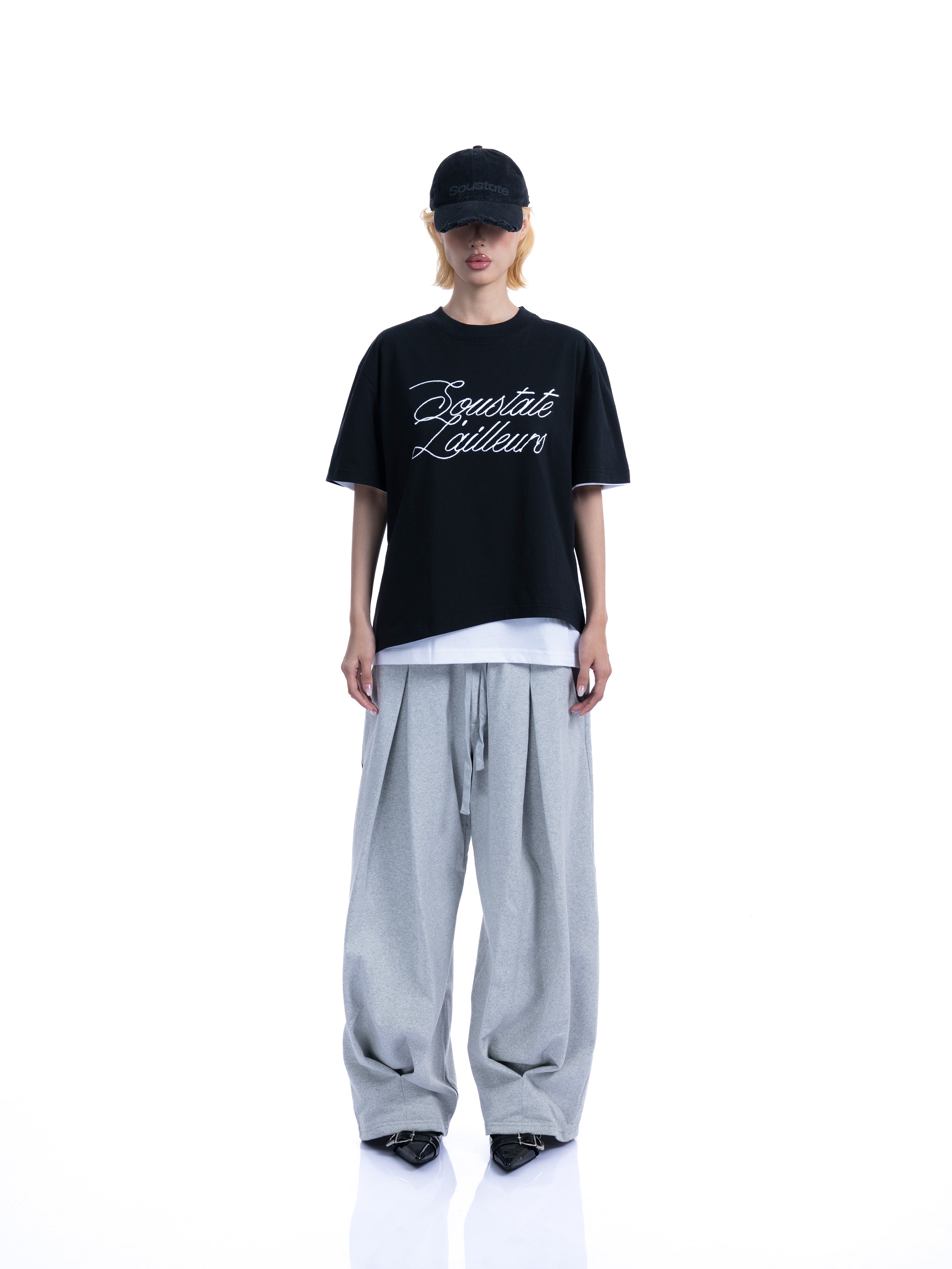 EMBROIDERED BARREL SWEATPANTS