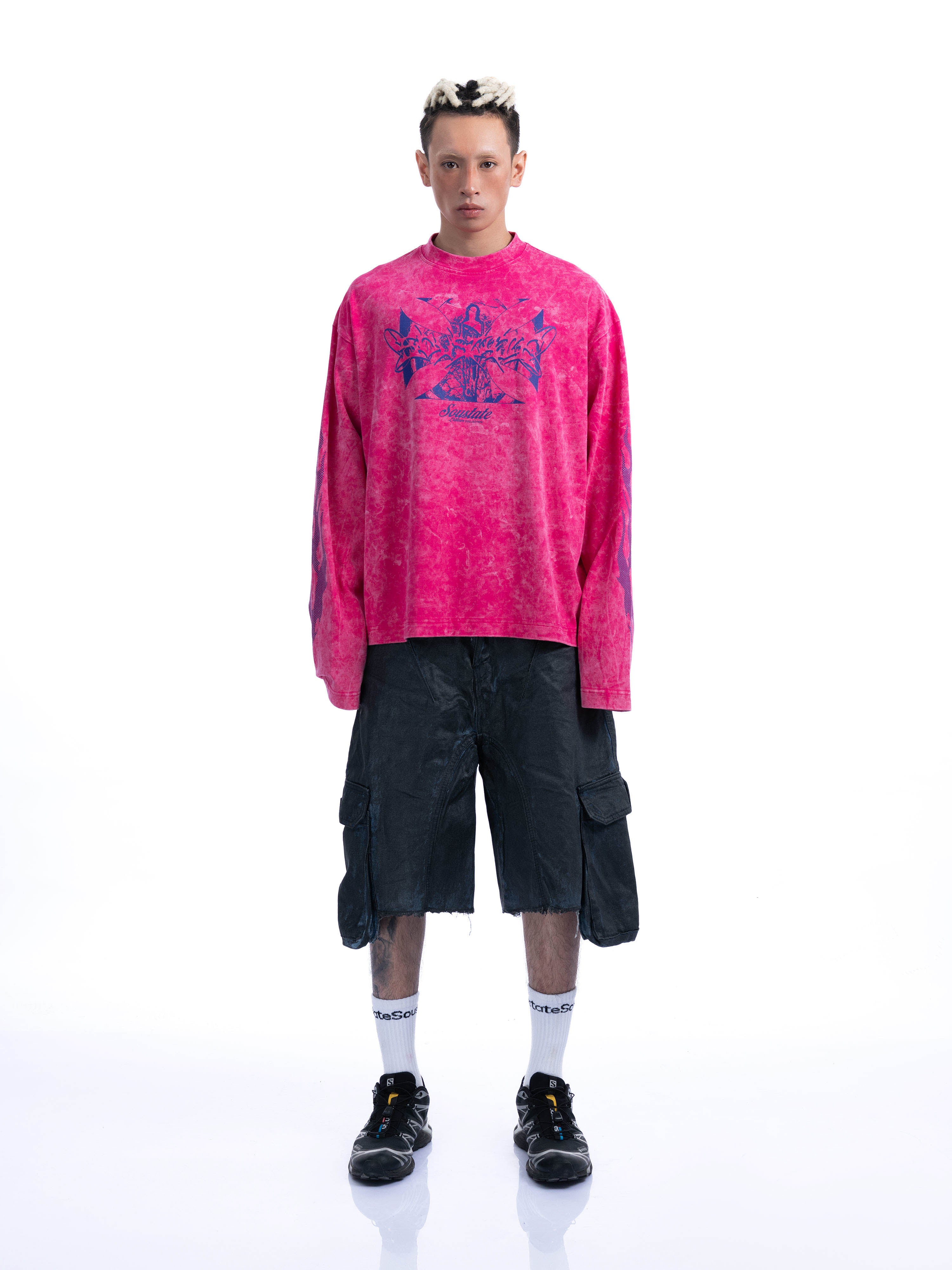 AURA WASHED BIG BOXY LONG-SLEEVE T-SHIRT