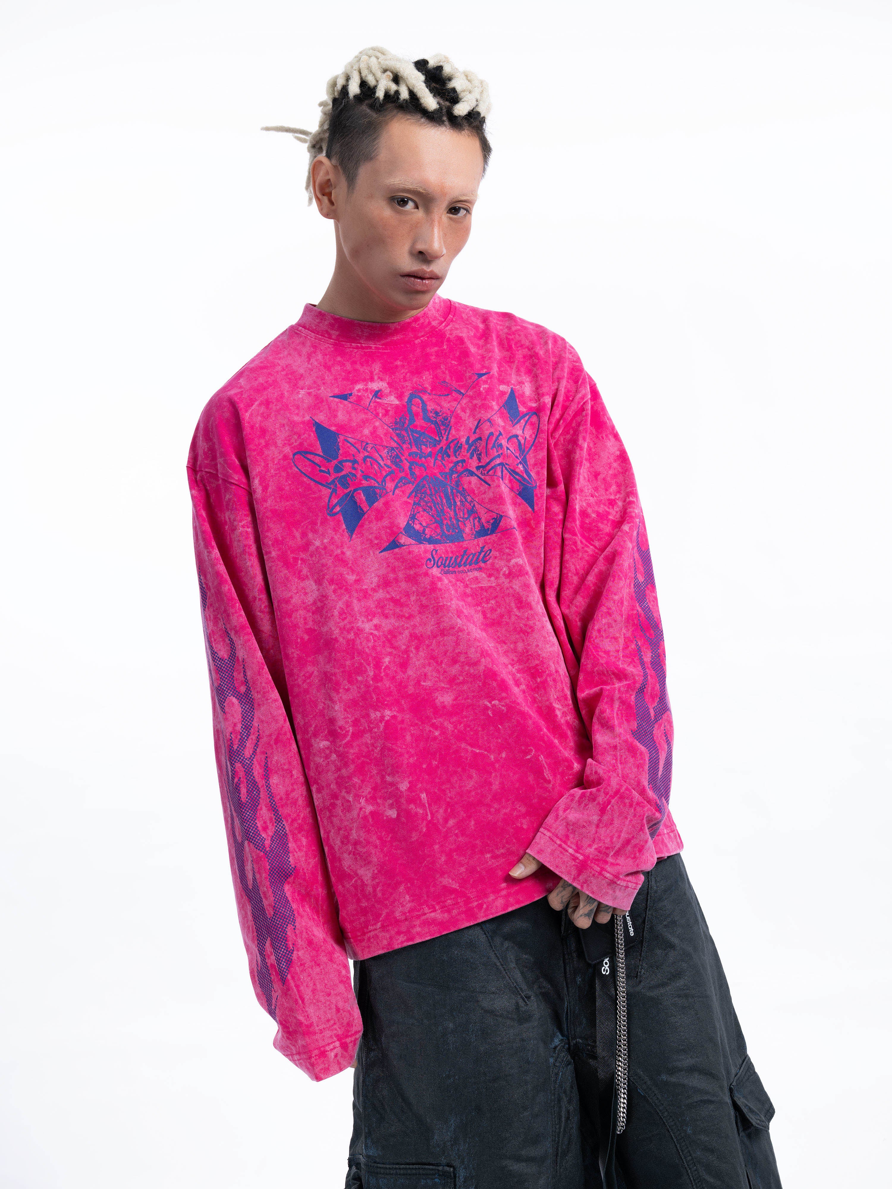 AURA WASHED BIG BOXY LONG-SLEEVE T-SHIRT