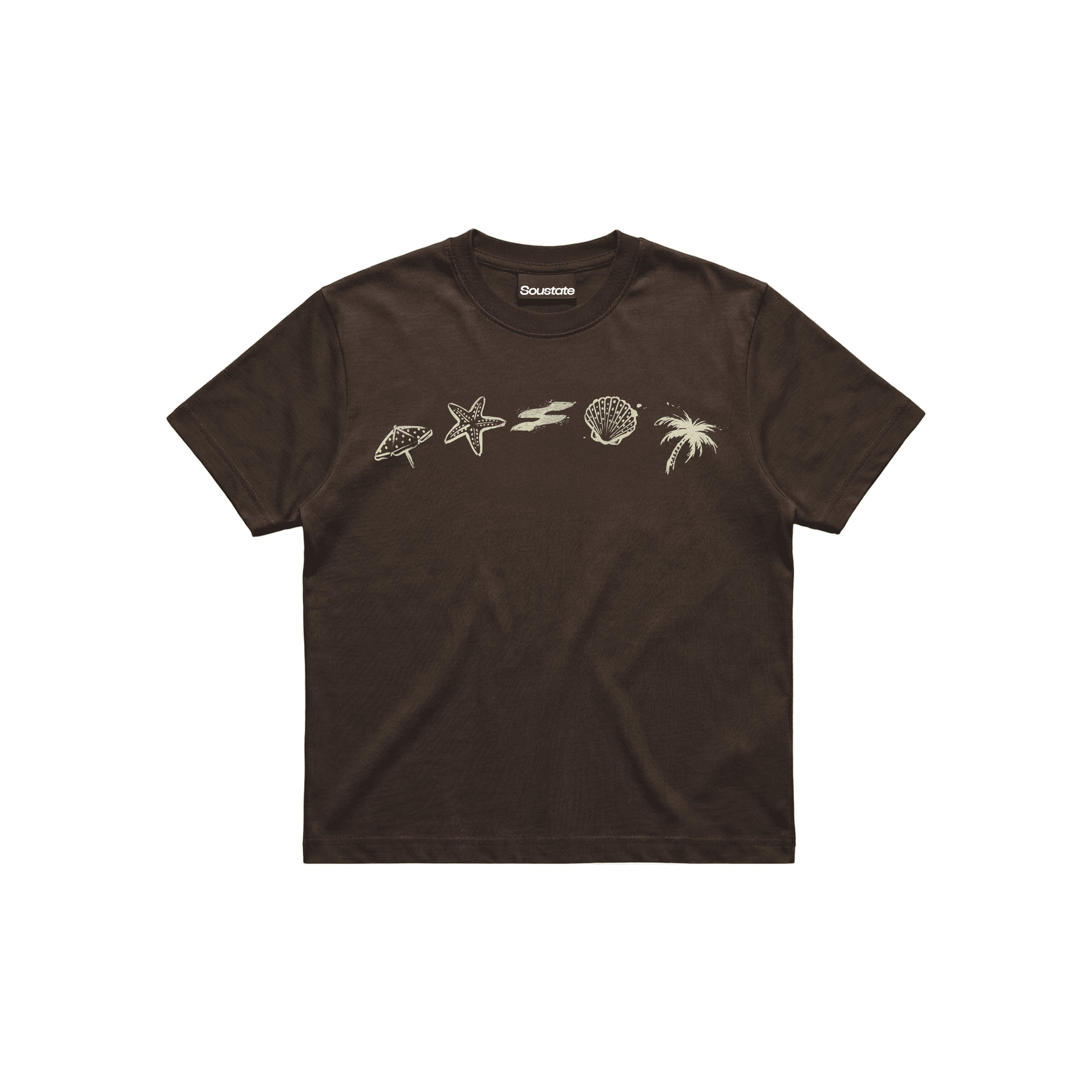 Áo "Tell Me Your Summer" Tee Regular T-Shirt Nâu